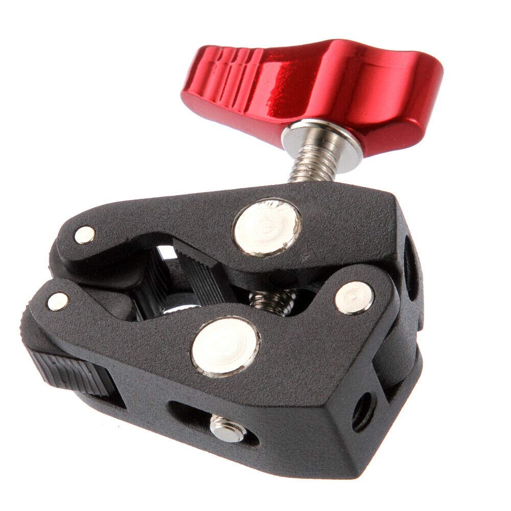 Focusfoto Articulated Magic Arm Crab Claw Super Clamp Clip Holder With 1/4'' 3/8'' Mount For Studio Flash Light Dslr Camera Trip