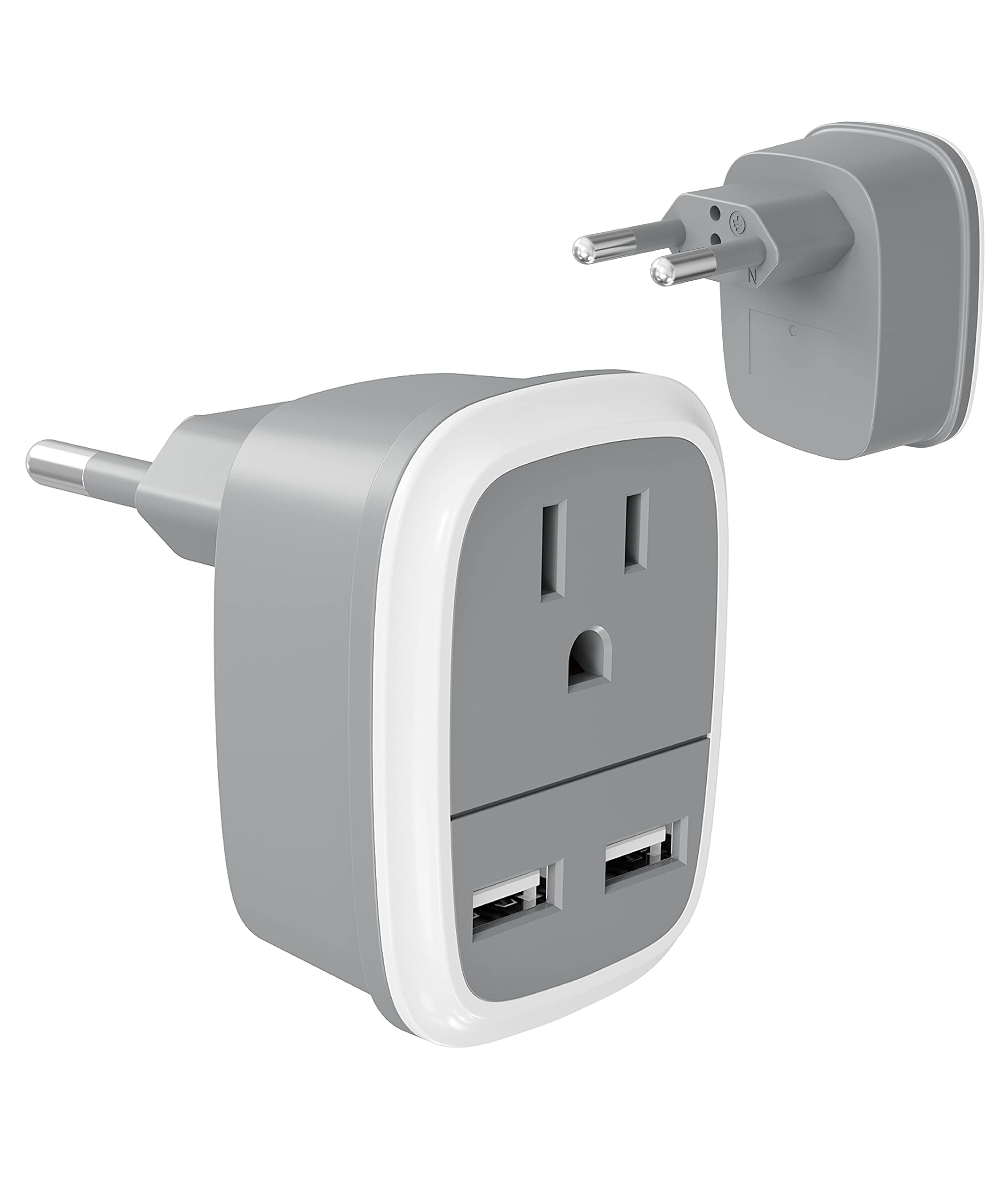 Textplug Bates European Travel Plug Adapter, Adapter With Usb, European Plug Ad ...
