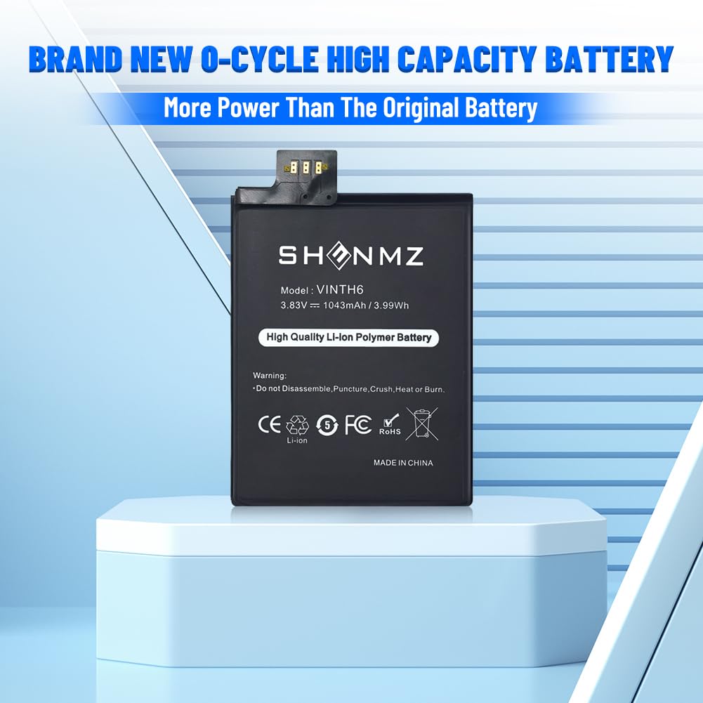 Shenmz A1641 Battery, [Upgraded] 1043Mah High Capacity New 0 Cycle Replacement Battery For Apple Ipod Touch 6Th Generation 16Gb