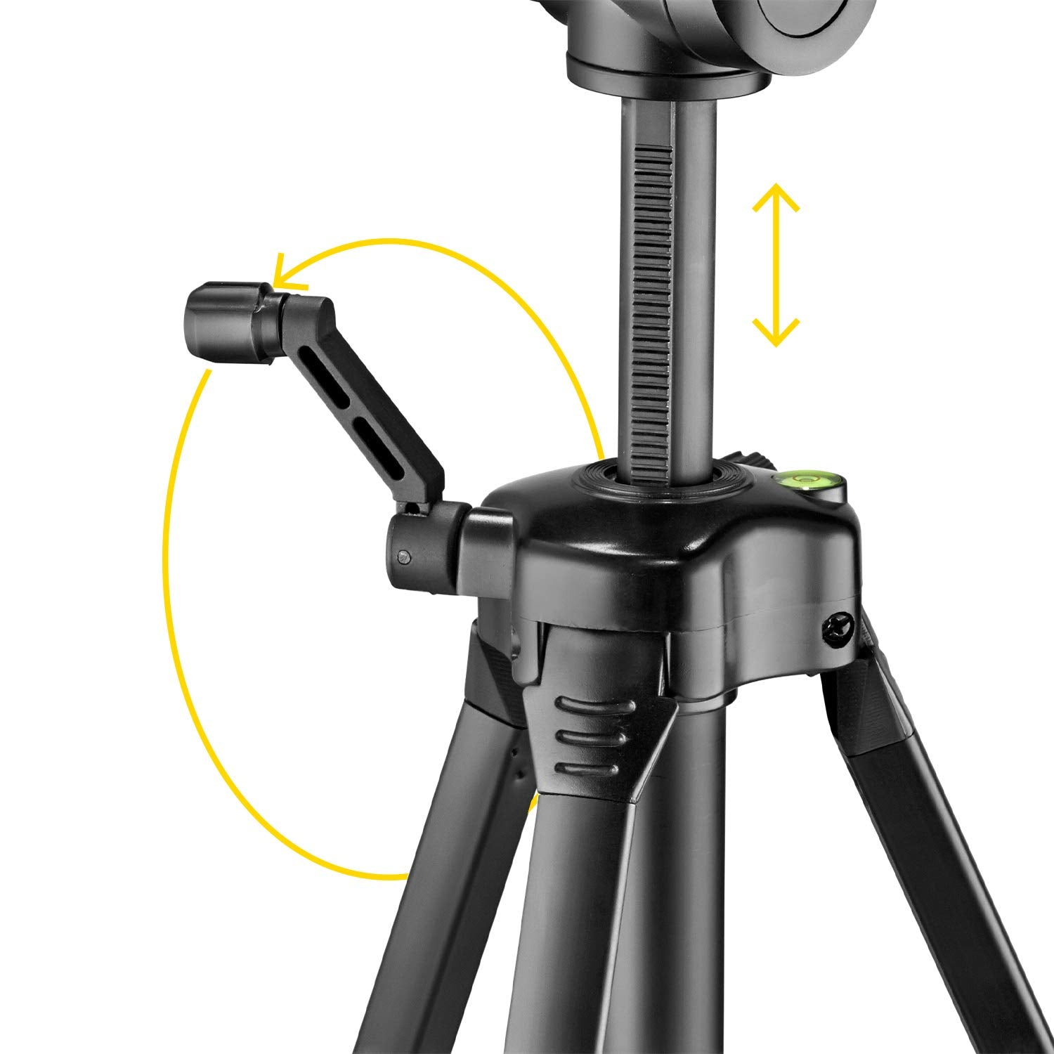 National Geographic Medium Photo Tripod Kit - Aluminium, 3-Way Head, Quick Release, Black, Model NGPH000, Load Capacity 1.5kg