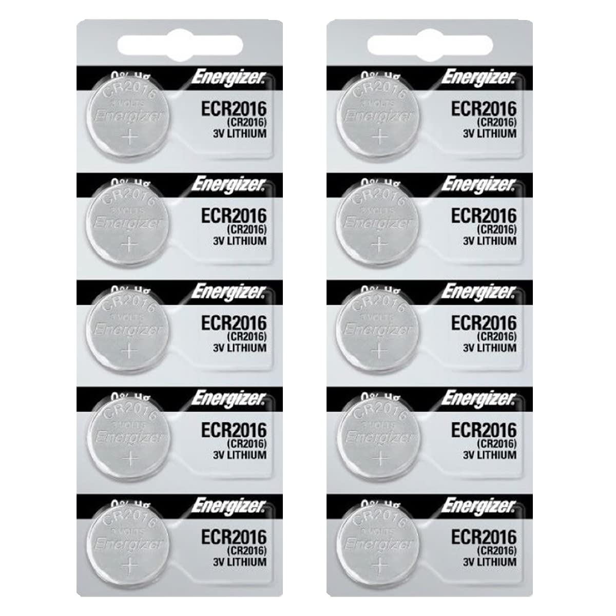 Cr2016 Energizer Lithium Batteries (2 Packs Of 5)
