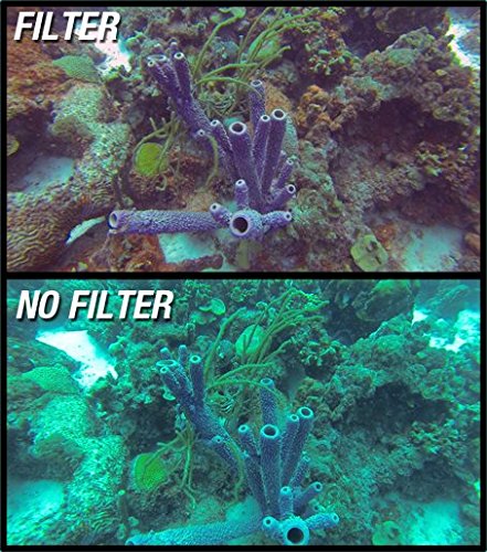 Goscope (60M) Red Filter - Compatible With Gopro Hero4 / Hero3+ / Hero3 Dive Housing (60M Case Only) Laser Cut Optical Red Filte
