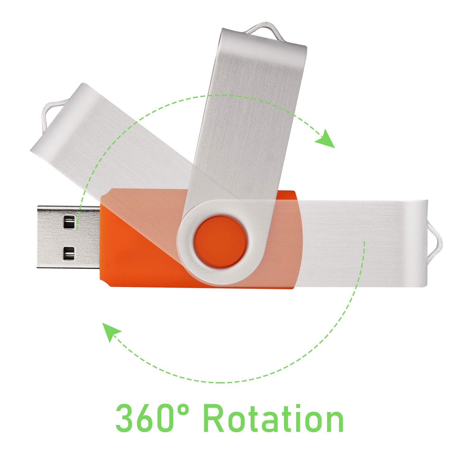 5 Pack 32Gb Flash Drive, Usb 2.0 Swivel Thumb Drives Bulk Memory Stick Jump Drive Pen Drive Zip Drive For Data Storage,Black/Blu