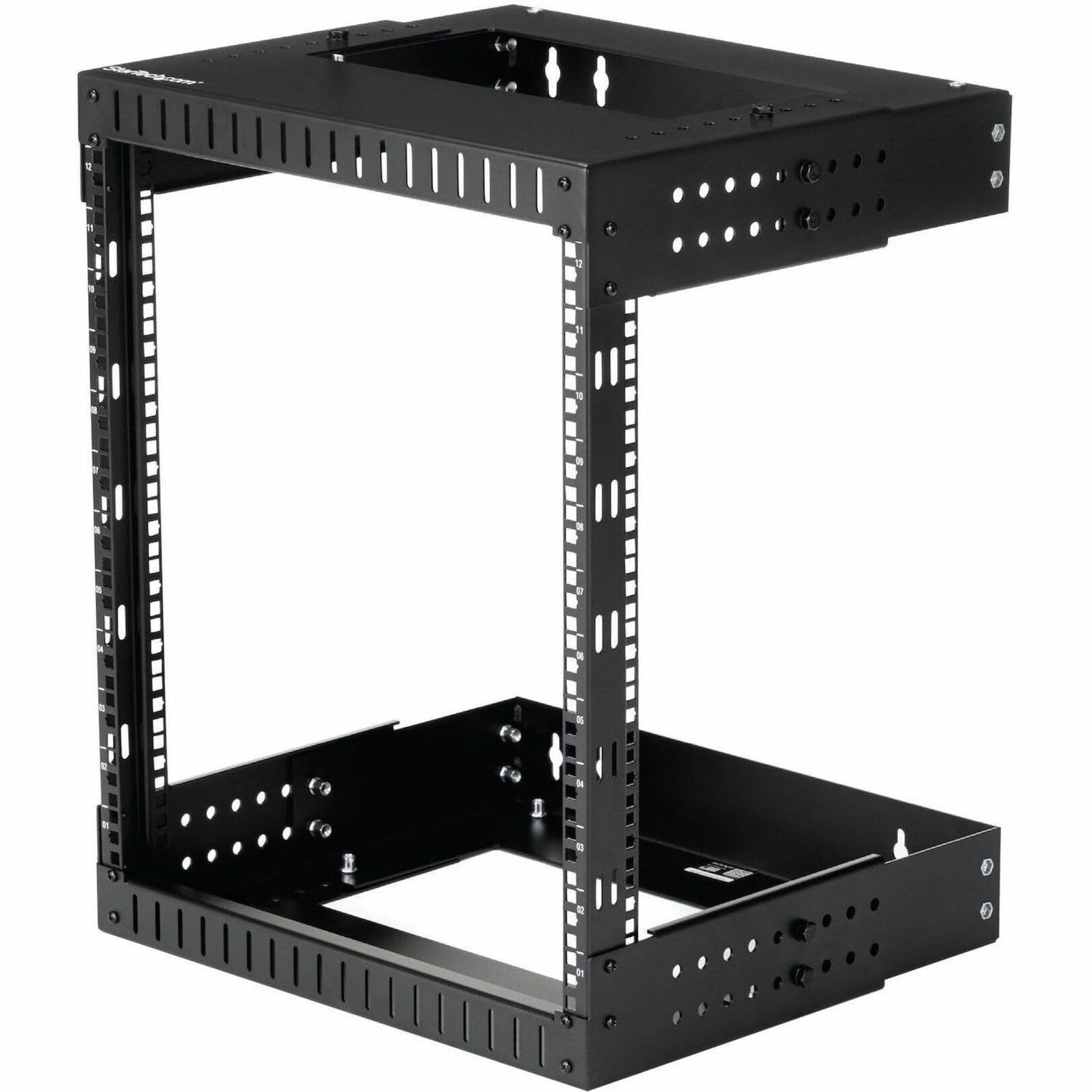 Startech.Com 12U 19'' Wall Mount Network Rack   Adjustable Depth 12 20'' 2 Post Open Frame Server Room Rack For Av/Data/ It Comm