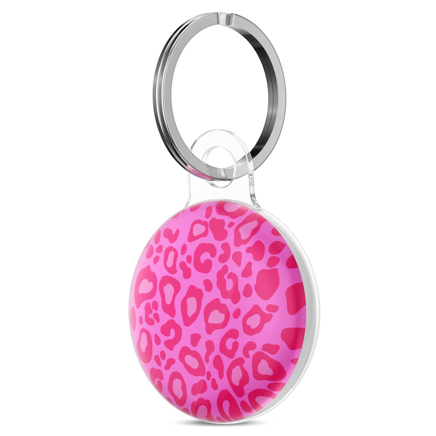 Svanove For Airtag Holder Case Cheetah Print, Leopard Pattern Airtag Keychain, Luxury Trendy Air Tag Accessories, Cute Girly Aes