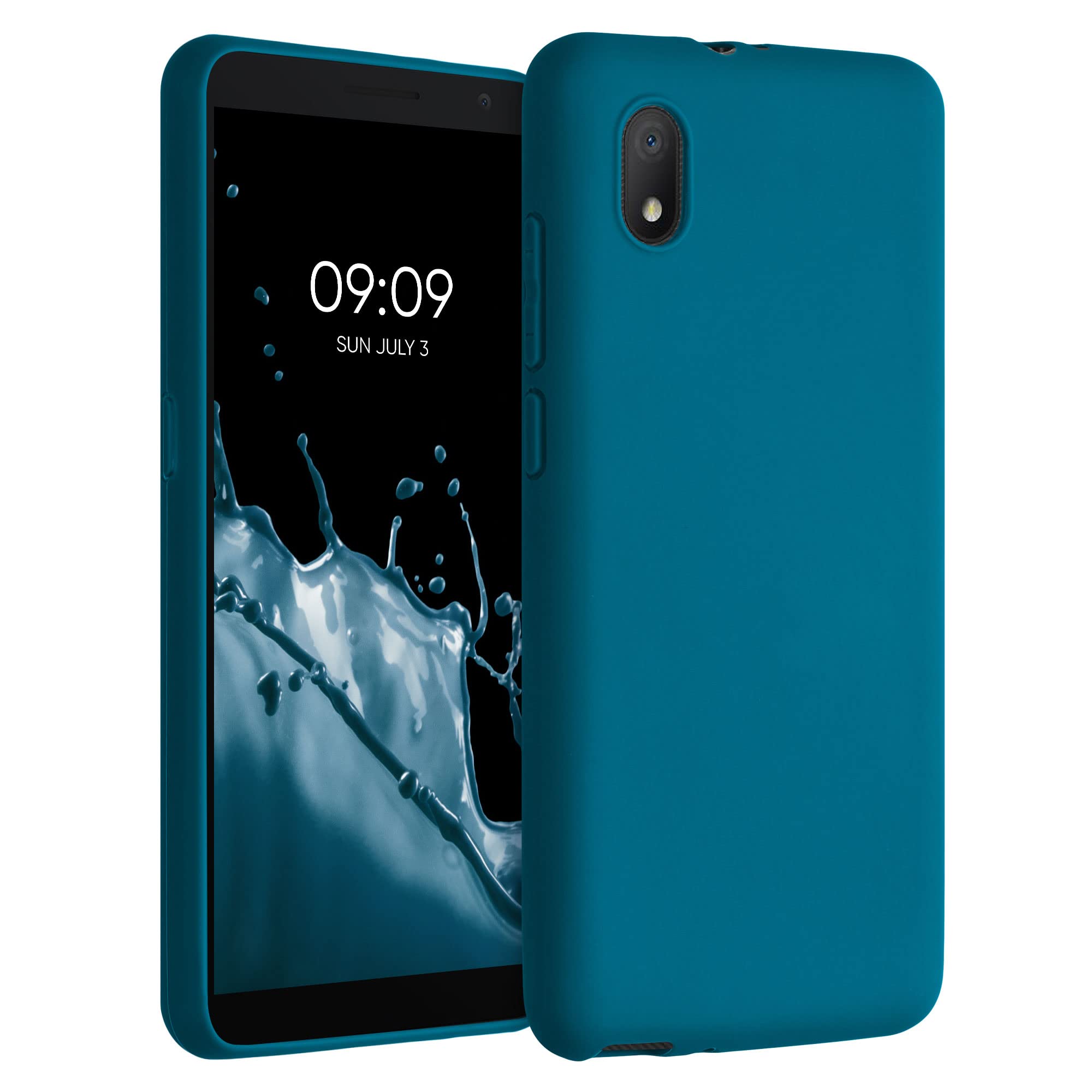 Kwmobile Case Compatible With Alcatel 1B (2020) Case   Soft Slim Protective Tpu Silicone Cover   Caribbean Blue