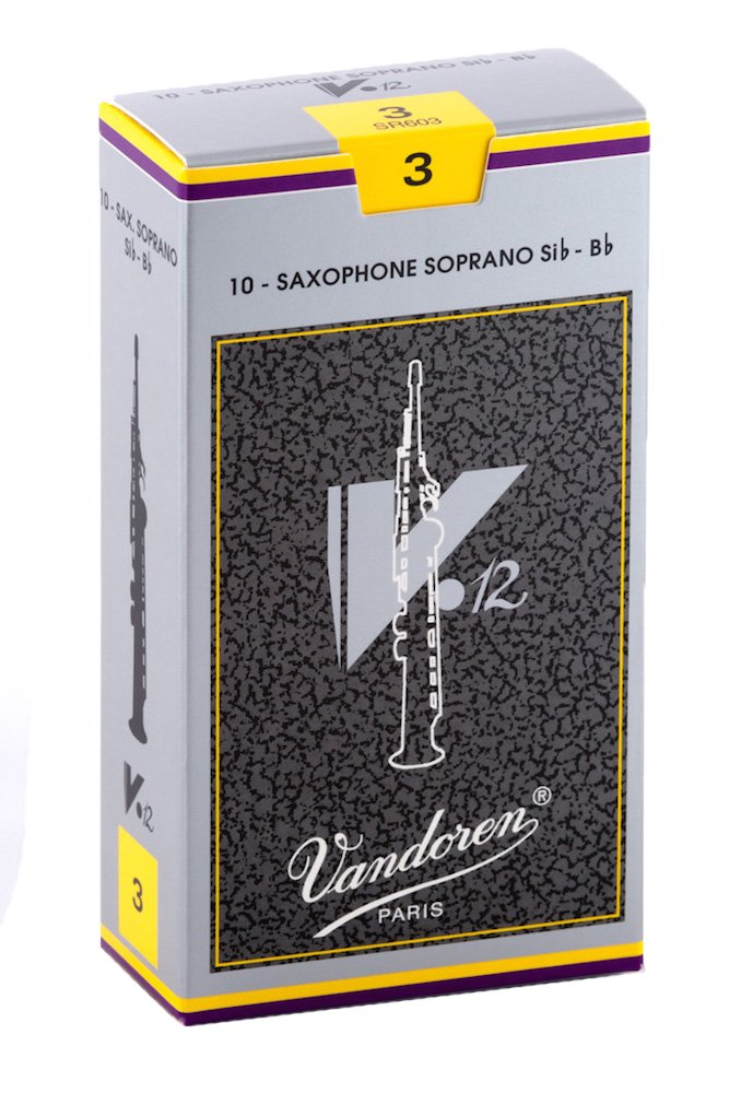 Vandoren Sr603 Soprano Sax V.12 Reeds Strength 3; Box Of 10