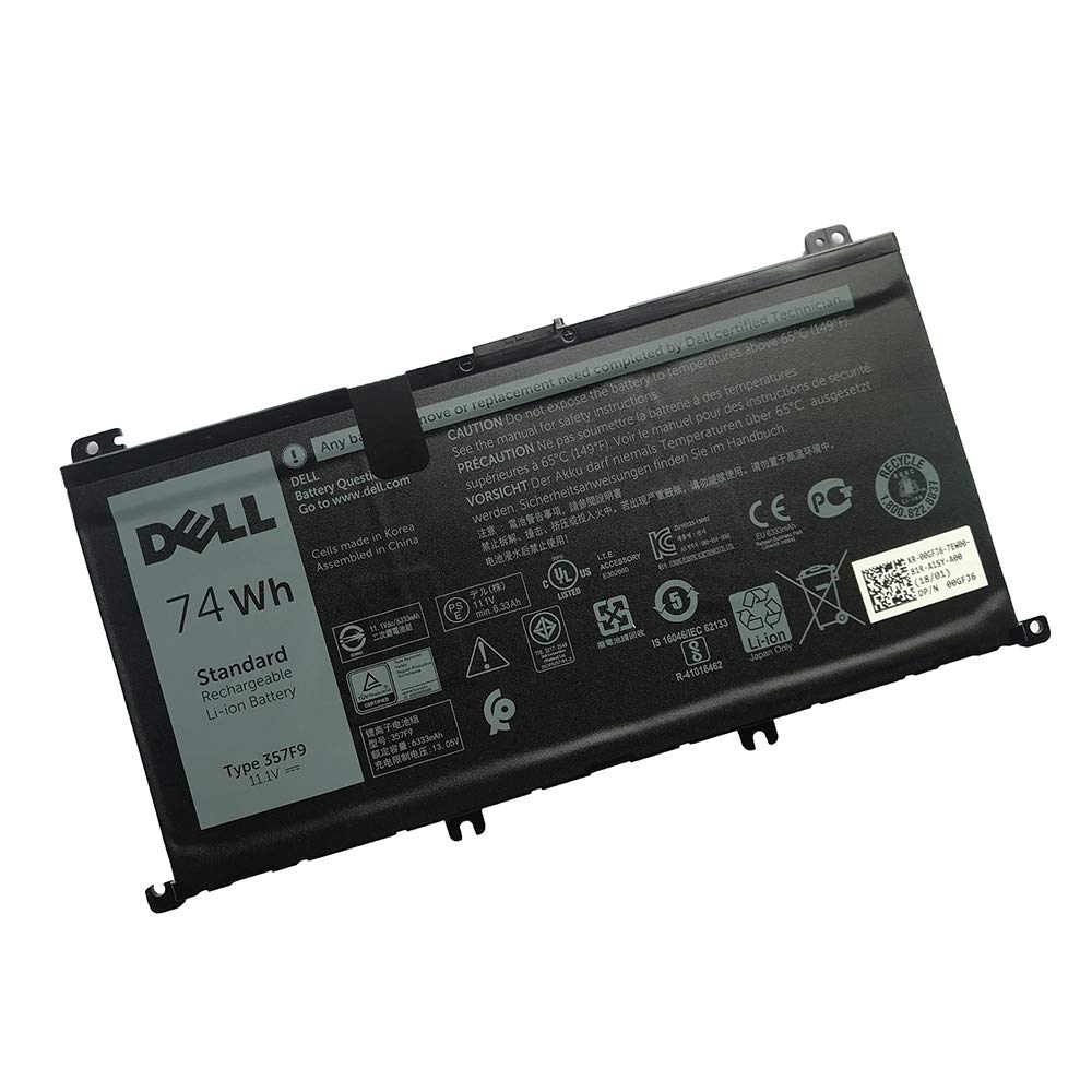 Dell 357F9 11.1V Or 11.4V 74Wh Battery For Dell Inspiron 15 5000 Gaming 5576 5577 ,15 7000 Gaming 7557 7559 7566 7567 Laptops Al