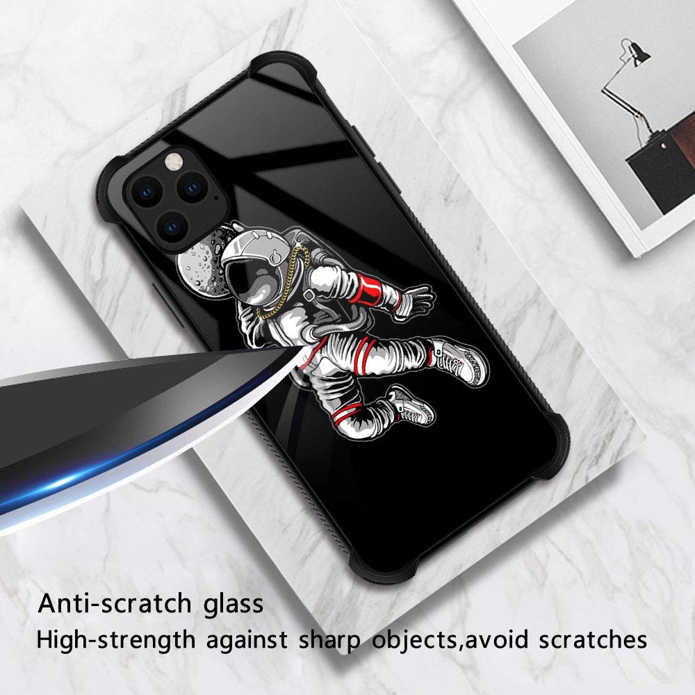 ZHEGAILIAN Phone Case for iPhone 13 Mini Astronaut Dunk Design TPU Organic Glass 5.4 inch