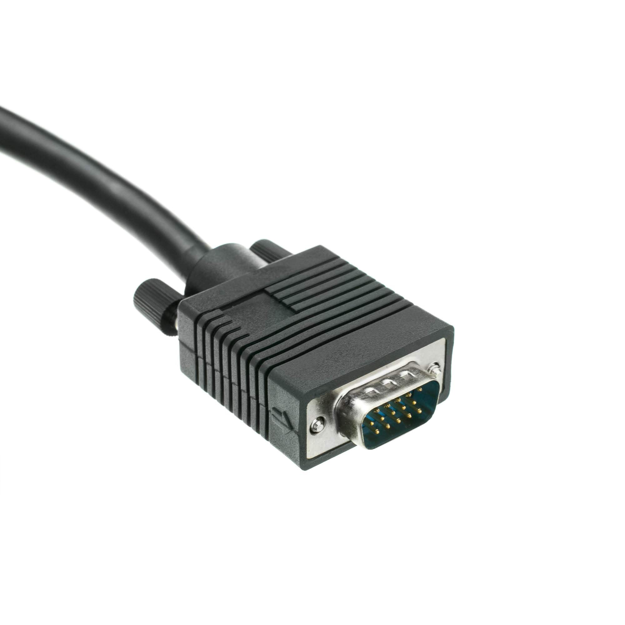 Cablewholesale Vga To Vga Cable Svga Hd15 Male Coaxial Computer Monitor Cable, Male To Male Double Shielded Hd Resolution 2048P