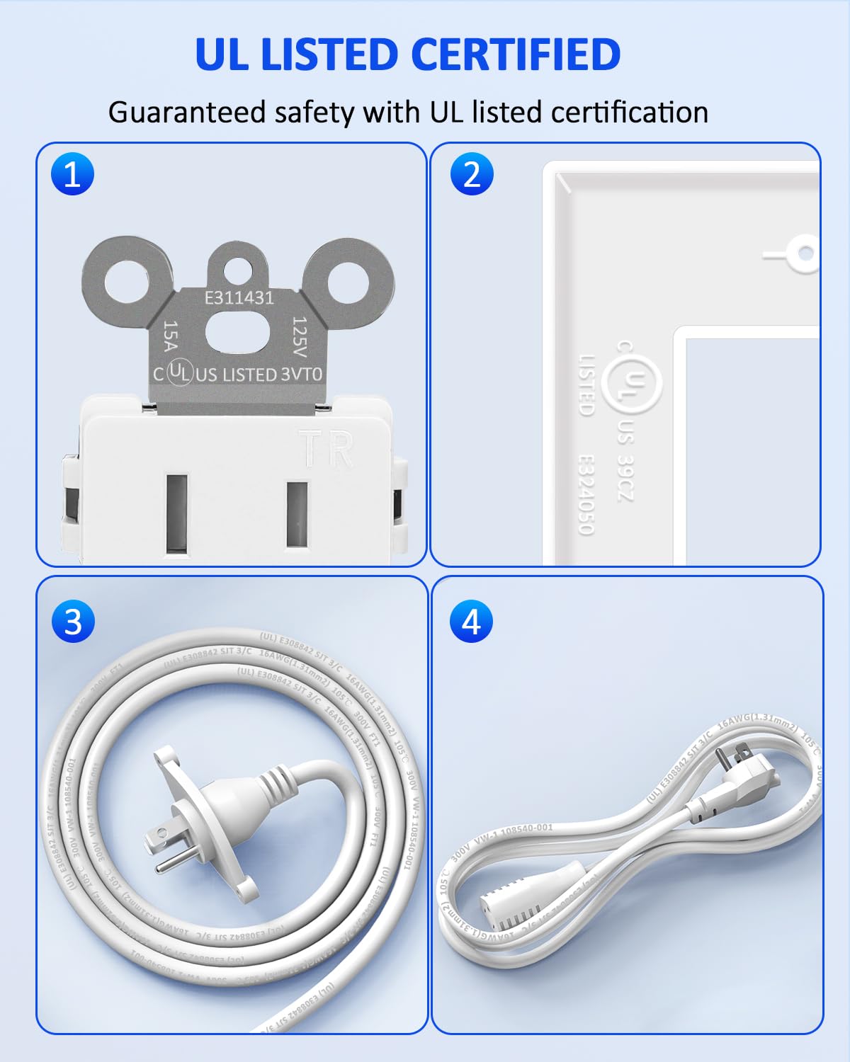 Hapythda In Wall Cable Management Kit, Recessed Outlet For Wall Mount Tv, Hide Tv Power Cables & Low Voltage Wires Behind The Wa