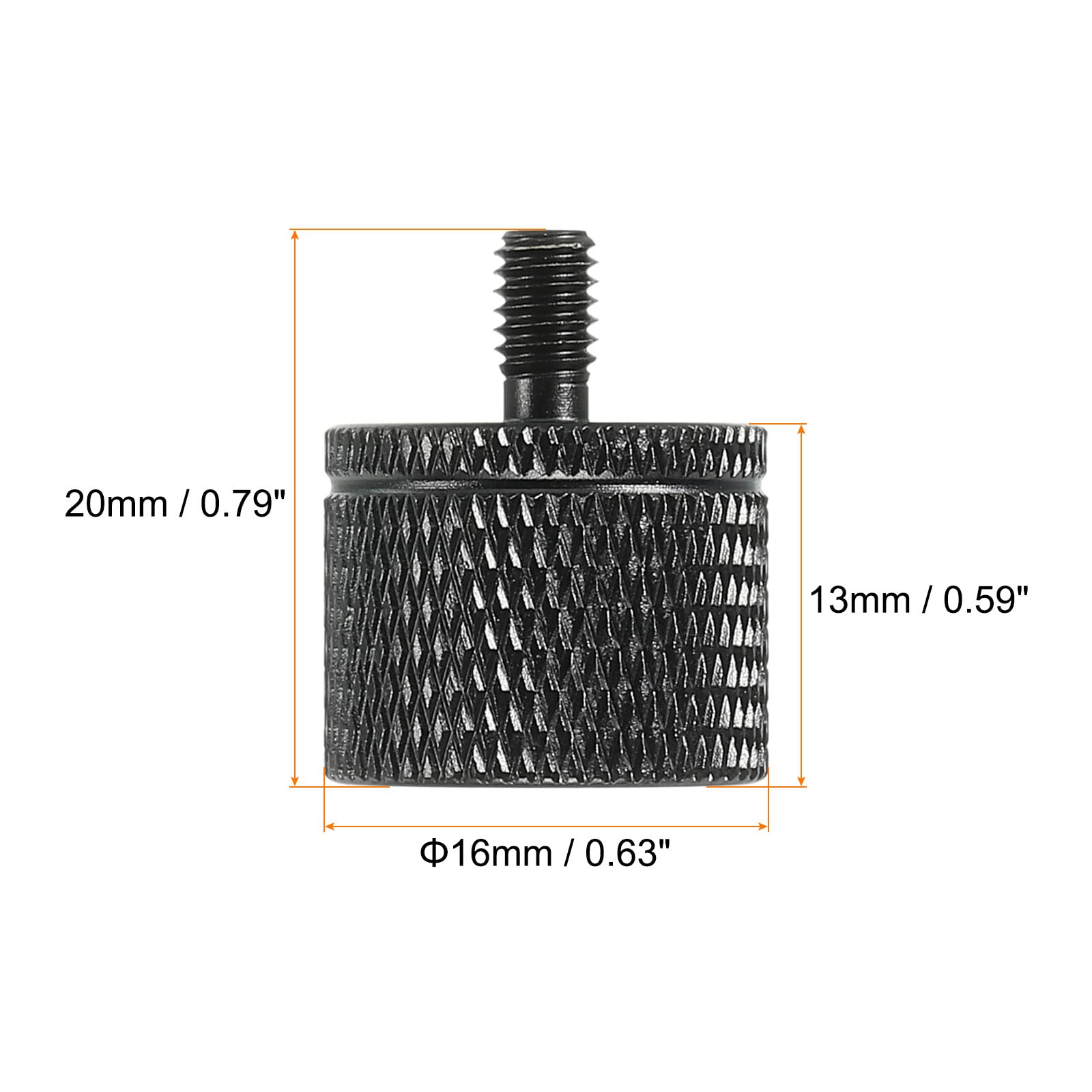 Meccanixity Mic Stand Adapter 1/4 Female X M4 Male Camera Screw Thread Adapter For Microphone Tripod Stand Black 2 Pack