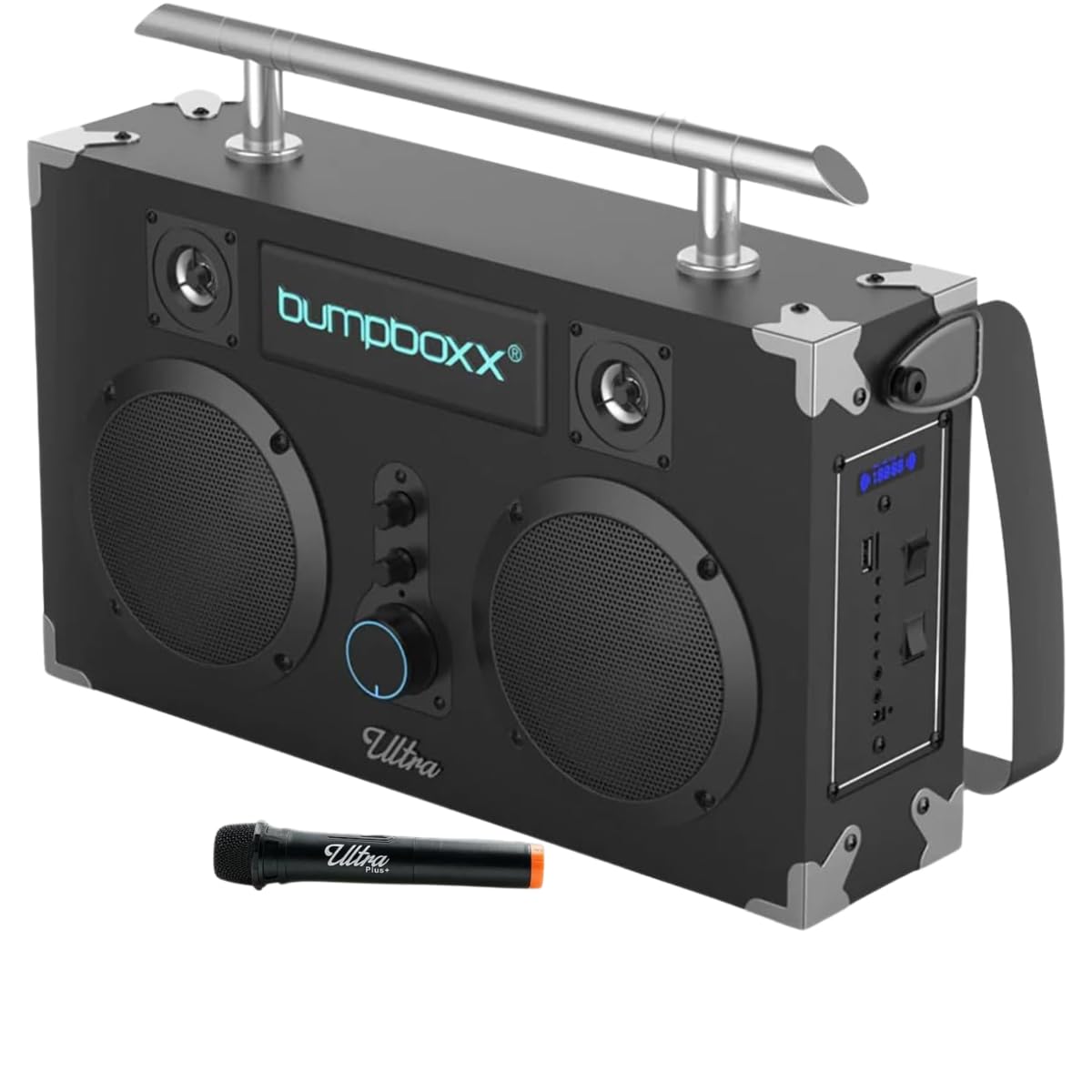 Bumpboxx Bluetooth Boombox Ultra Plus | Retro Boombox With Bluetooth Speaker | Includes Rechargeable Lithium Battery, Carrying S