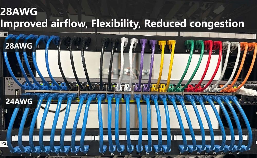 Installerparts Ethernet Cable Cat6A Slim Cable Utp Booted 15 Ft   Gray   Professional Series   10Gigabit/Sec Network/High Speed