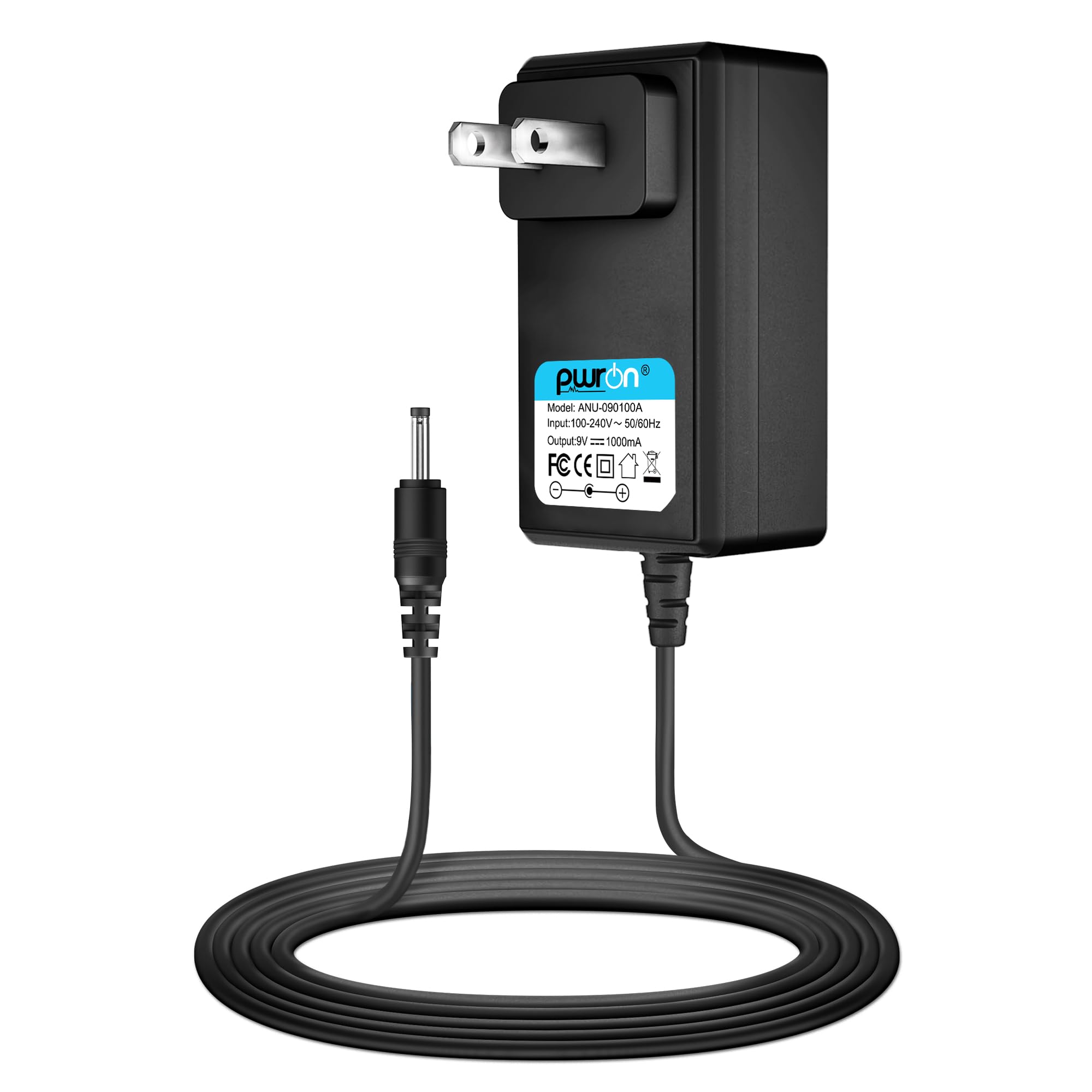 Pwron 6.6Ft 9V Ac To Dc Adapter Compatible With Ryobi Hp108L 8 Volt Lithium Ion Cordless Kit Drill Driver Zrhp108L Sa721, Ryobi Ch124 720391002 Class 2 Power Supply Cord