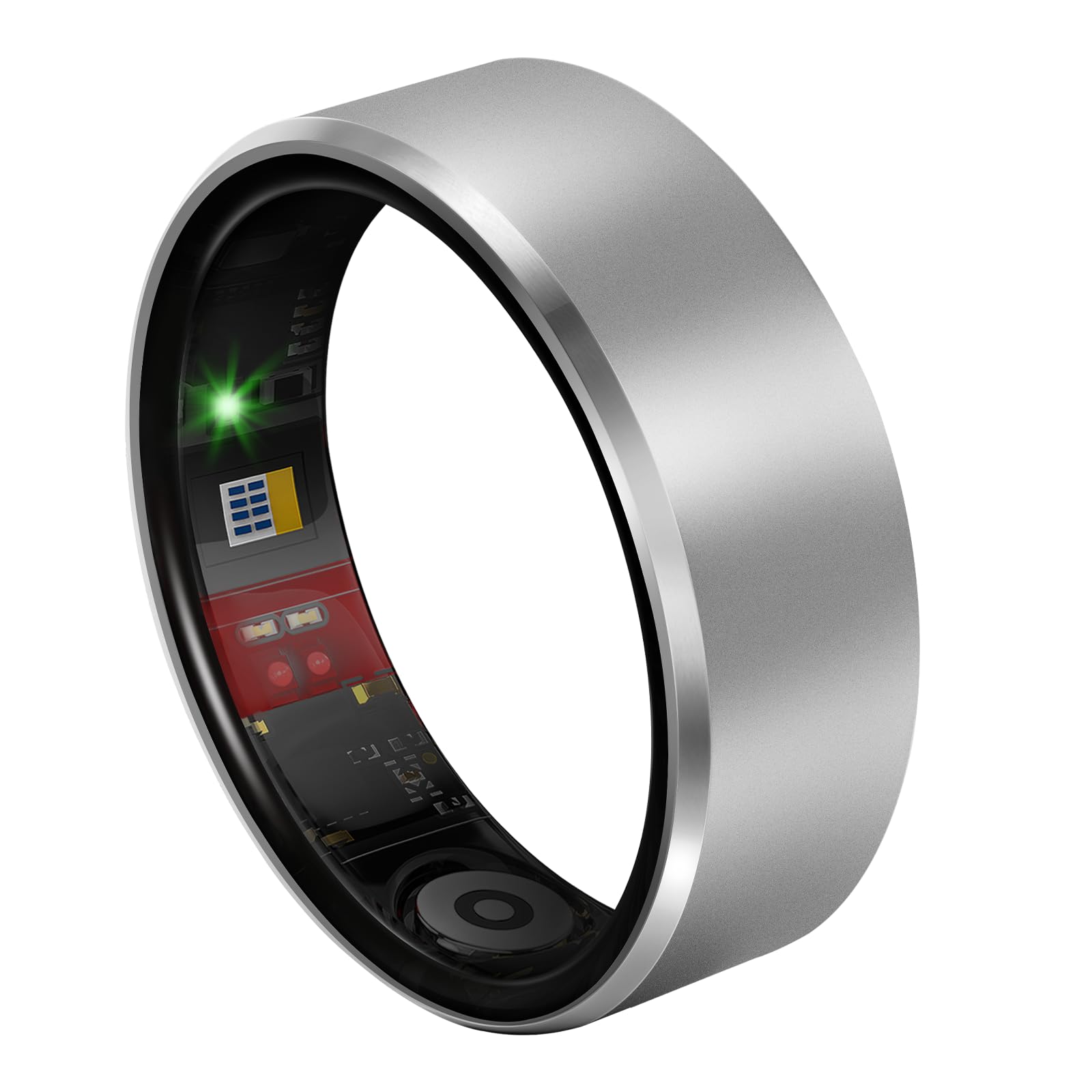 Milavan Smart Health Ring 2.0 for Women Men, Slim Scratch & Fingerprint Resistant Design, Light Gray 9