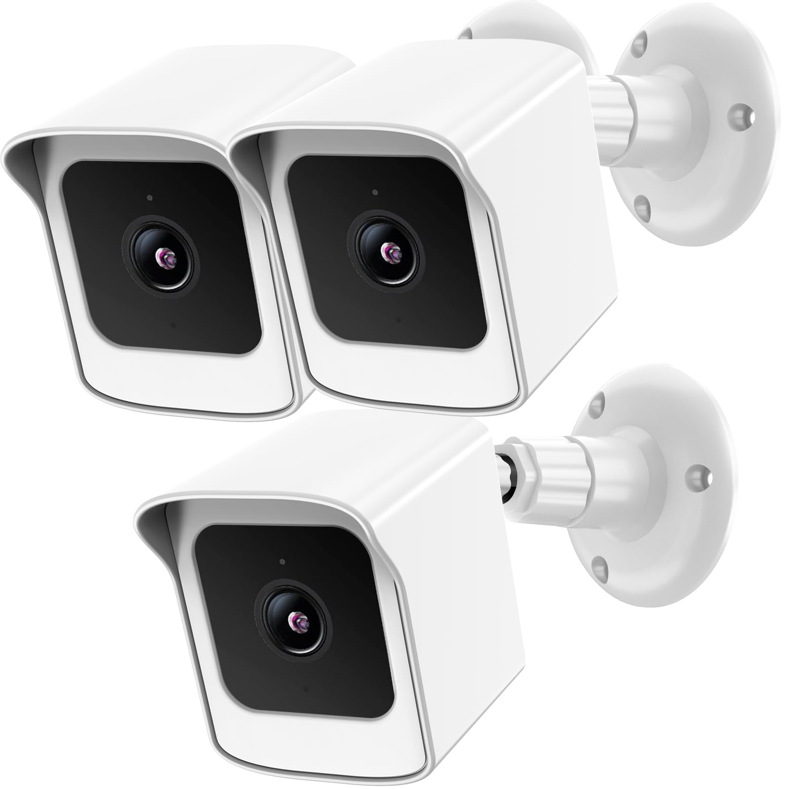 Pef Mount For All New Cam V3 And V4, Weatherproof Protective Cover And 360 Degree Adjustable Wall Mount Solid Housing For Cam V3 And V4 Outdoor Indoor Smart Home Camera System (White, 3 Pack)