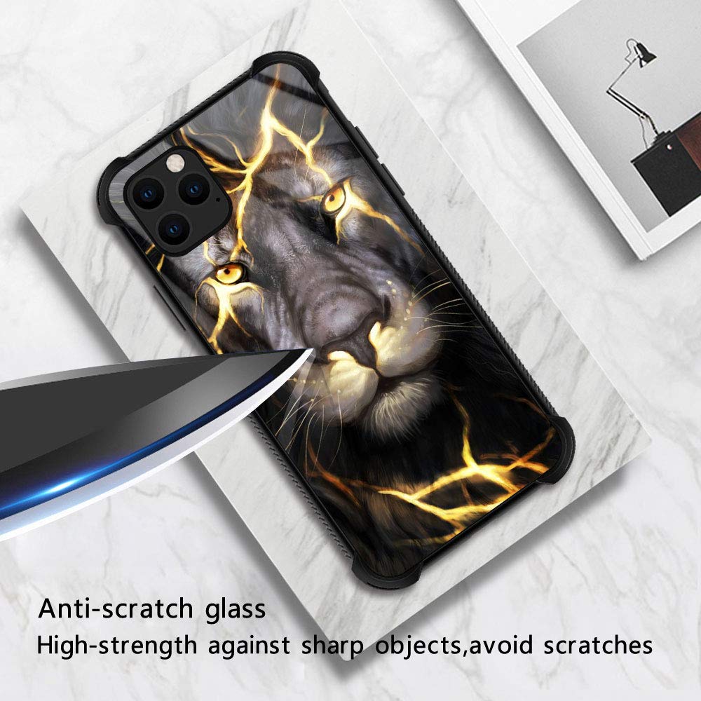 Zhegailian Case Compatible With Iphone 12 Mini,Magma Lion Case For Iphone 12 Mini For Boys Men,Pattern Design Anti Scratch Organ