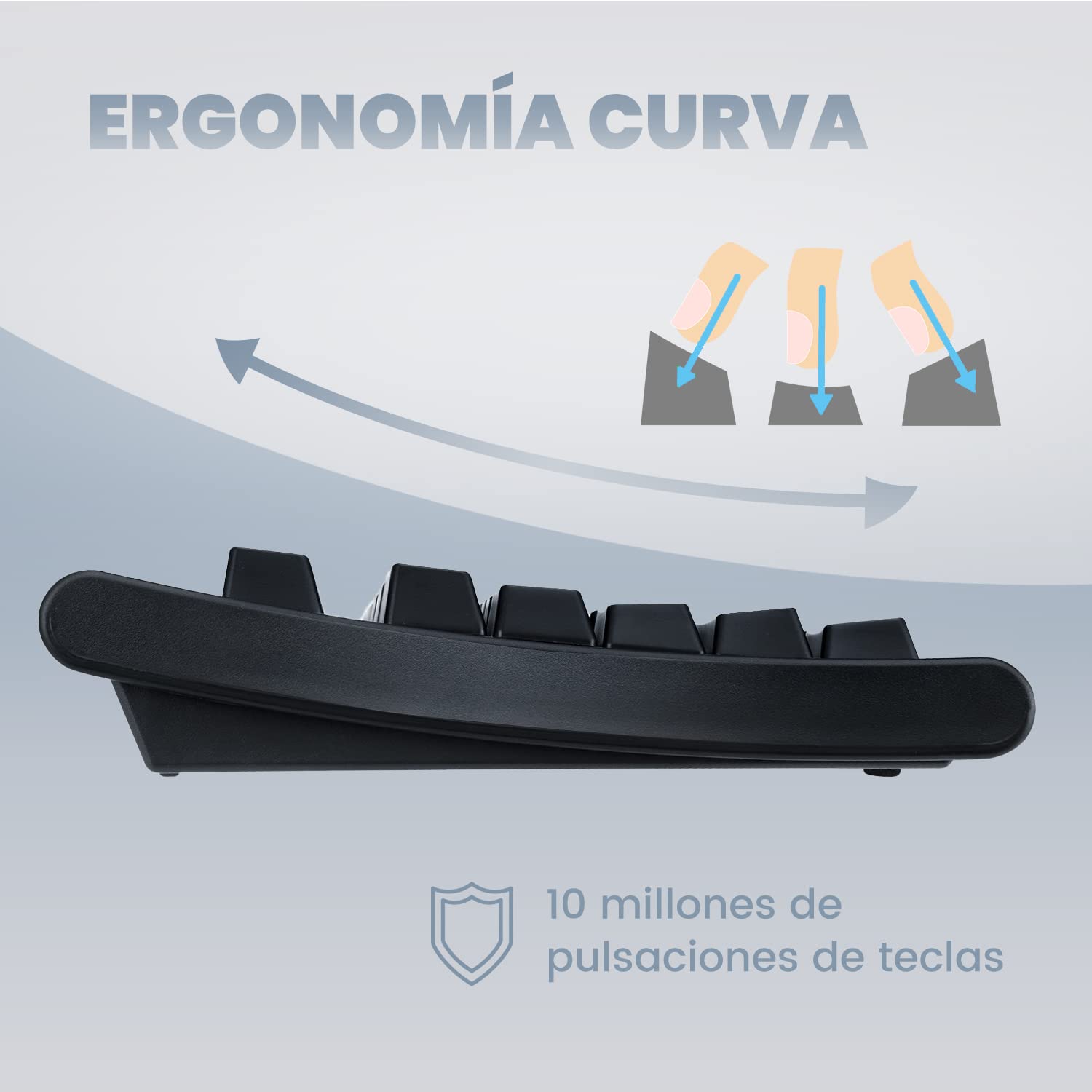 Perixx Periboard 106B Es Teclado Usb Espaol   Alto Rendimiento   Teclas M  S Altas   Tamao Completo Con Teclado Num  Rico   Negr