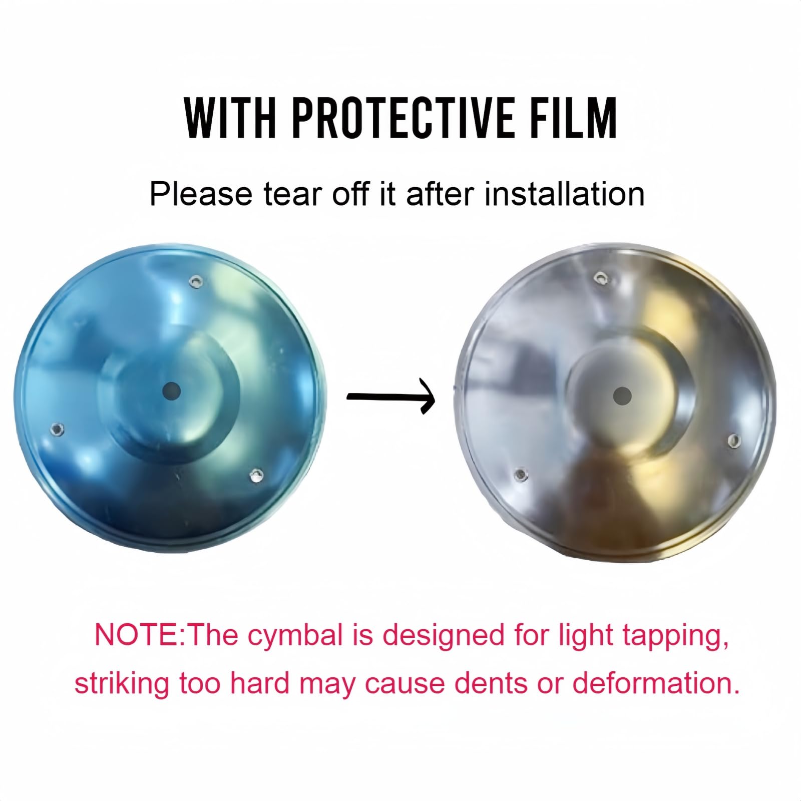 Car Vent Cymbal 1-Pack, 360 Rotating Mini Drum Crash Cymbal With Triple-Layer Sound, Universal Fit For All Vehicles, Easy Diy As