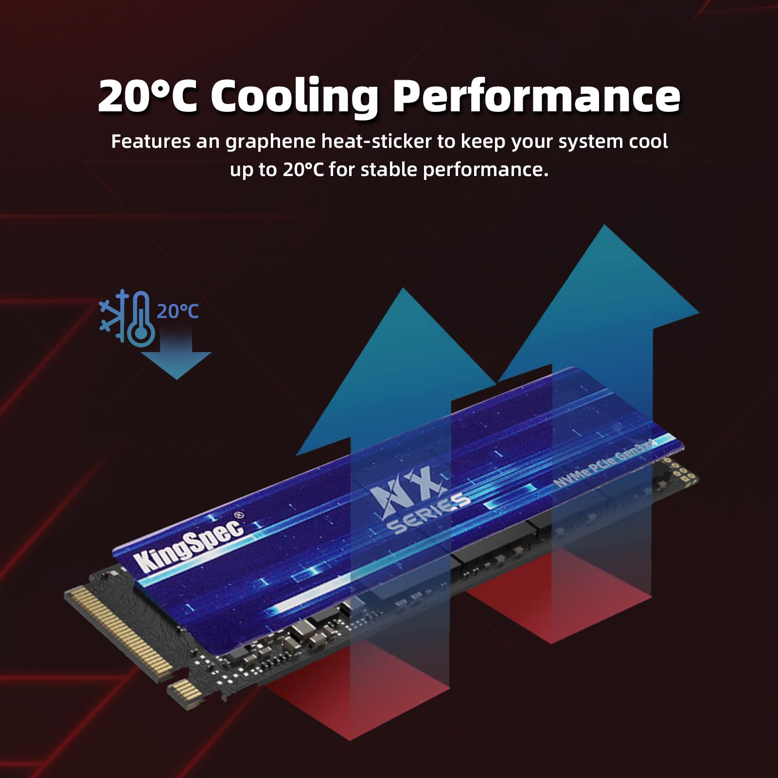 Kingspec Nx Series 2Tb Gen3X4 Nvme M.2 Ssd, Up To 3500Mb/S, 3D Nand Flash M2 2280 Internal Solid State Drive, For Desktop And La