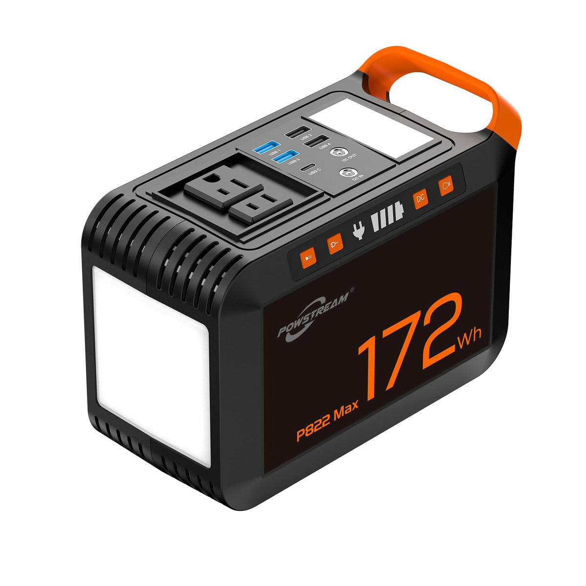 Powstream Portable Power Station 200W Solar Generator   172Wh Camping Power Bank With Ac Outlet 110V Dc Usb Small Generator Powe
