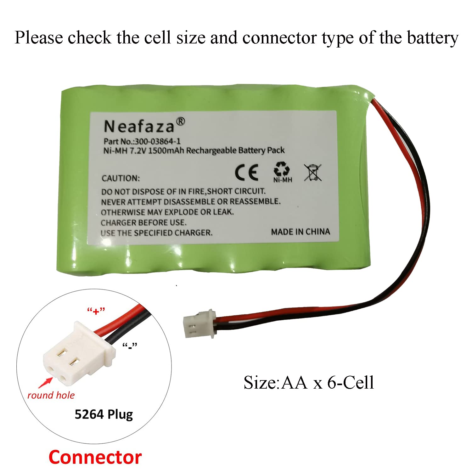 Neafaza 300 03864 1 7.2V 1500Mah Battery Replacement Compatible With Honeywell Alarm Lynx Walynx Rchb Sc Honeywell Lynx Touch K5
