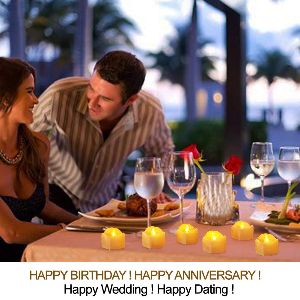 Home Most Set Of 24 Led Votive Candles With Remote And Timer (Cream)   Led Flameless Votive Candles Flickering   Decor Battery O