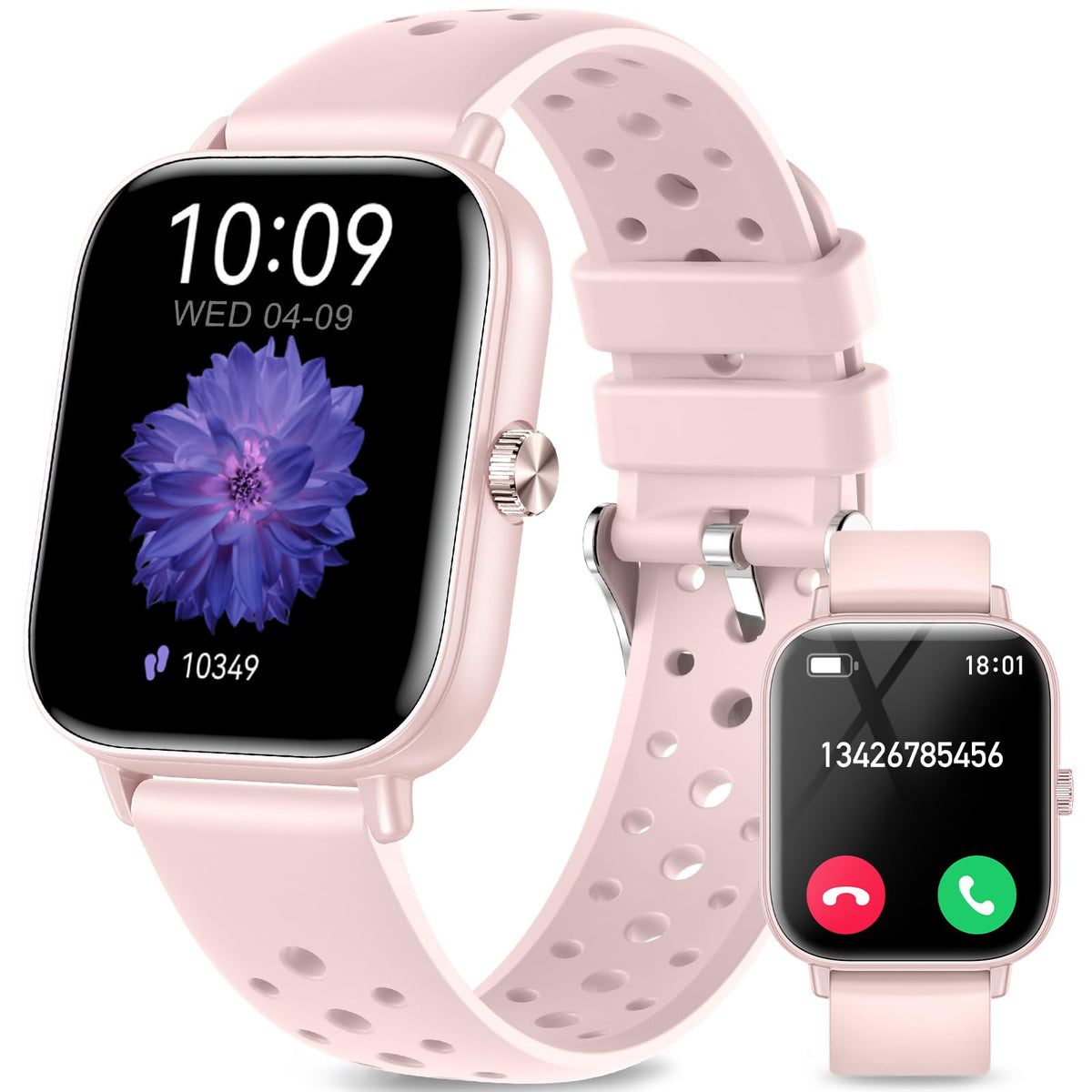 Smart Watches For Women(Answer/Make Calls), 1.83 '' Fitness Trackers With 24-Hour Heart Rate Spo2 Pedometer Sleep Monitor, 120+ 