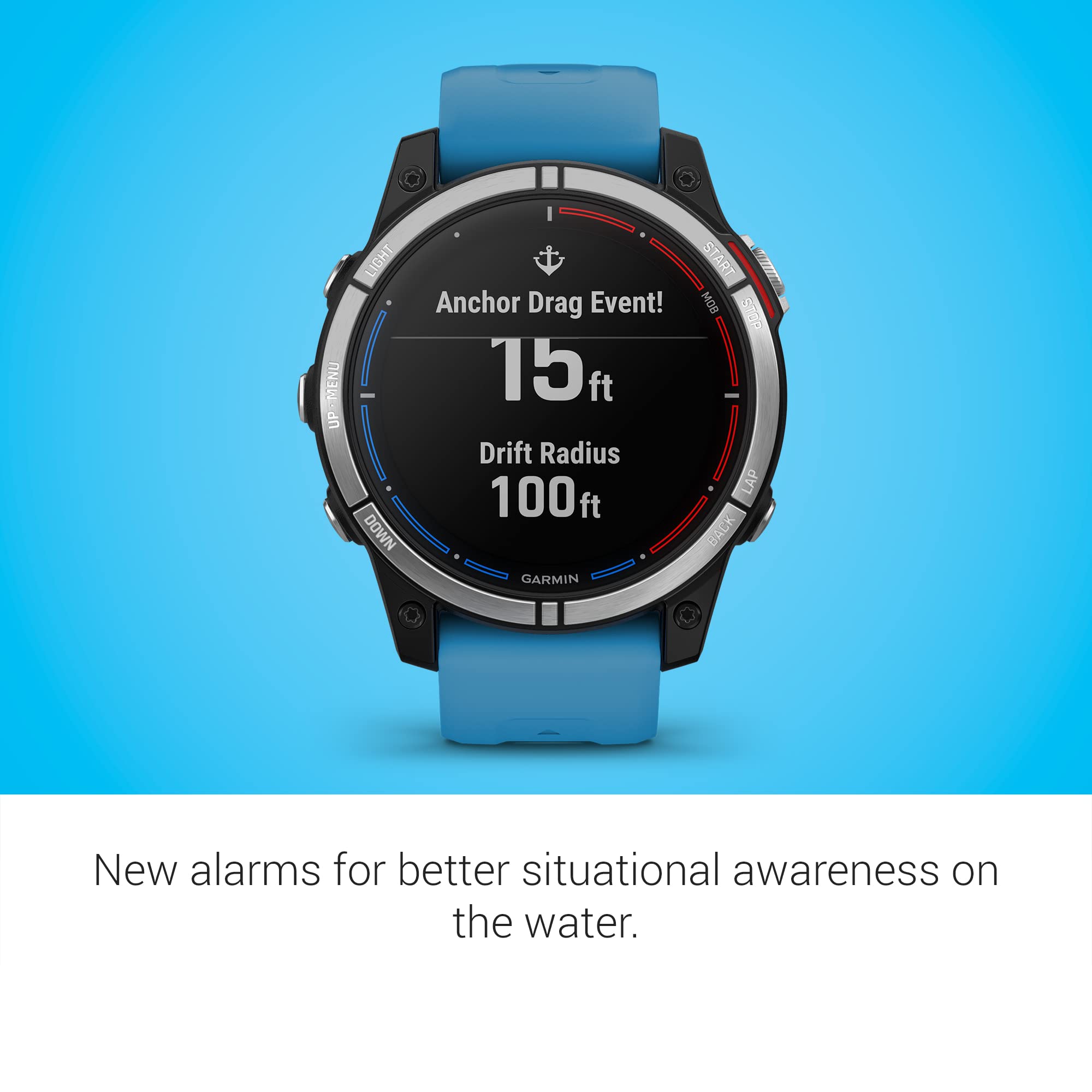 Garmin Quatix 7 Standard Edition, Marine Gps Smartwatch, Tide Changes And Anchor Drag Alerts, Waypoint Marking,WBEEAB09SJSNP4M