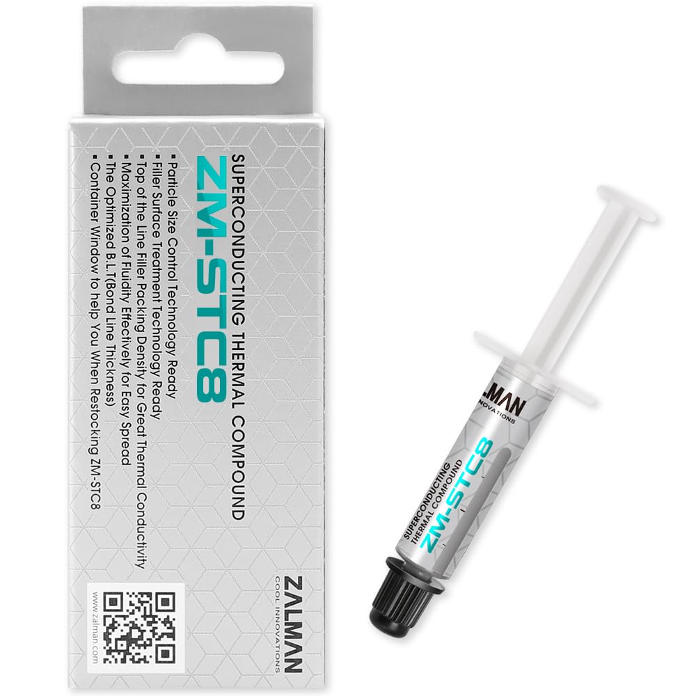 Zalman Stc8 Thermal Paste, 1.5G Premium Cpu Thermal Compound For All Processors, Heatsink, Ic, Computer Processor, Cooler, Gpu,