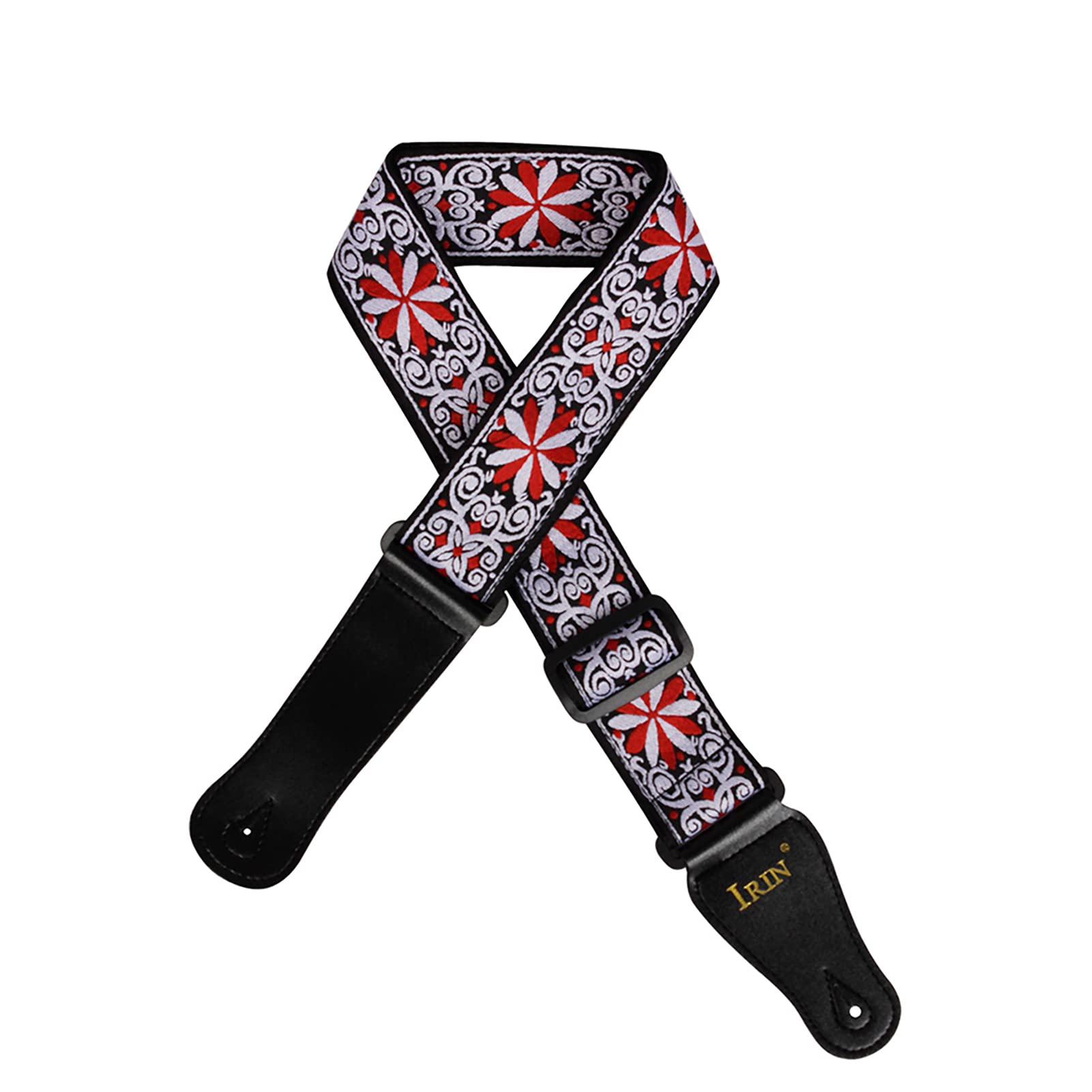 GS02 Adjustable Embroidery Guitar Straps for Acoustic Electric Guitars Bass Accessories RedMAIOO
