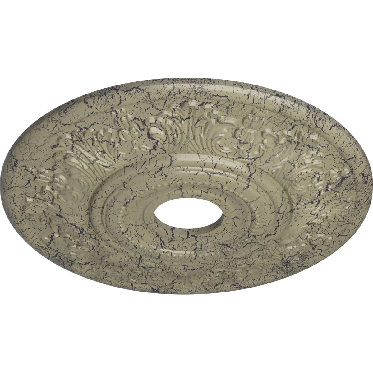Ekena Millwork Cm20Vicsc Vienna Ceiling Medallion, 20''Od X 3 1/2''Id X 1 1/2''P, Hand Painted Castle Stone Crackle
