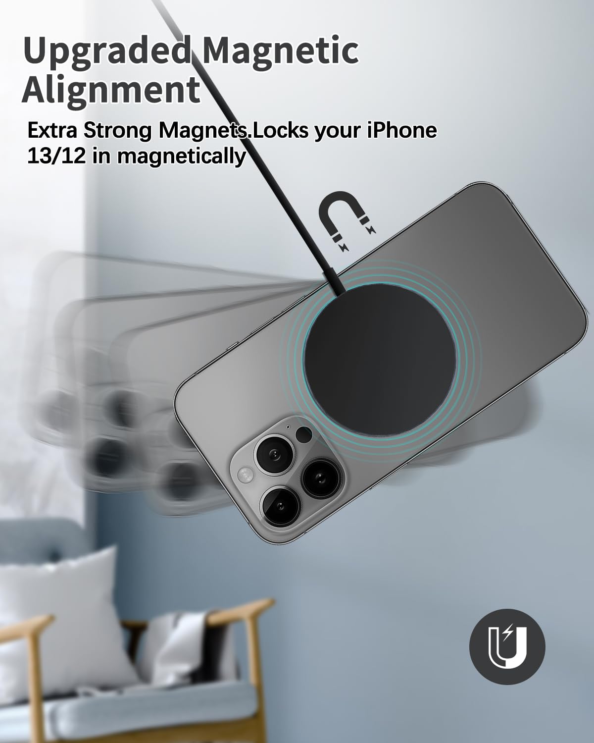 Txxtol Magnetic Wireless Charger Mag Safe Charger For Iphone 15/14/13/12 Series Convertible Magnet Wireless Charging Stand/Pad W