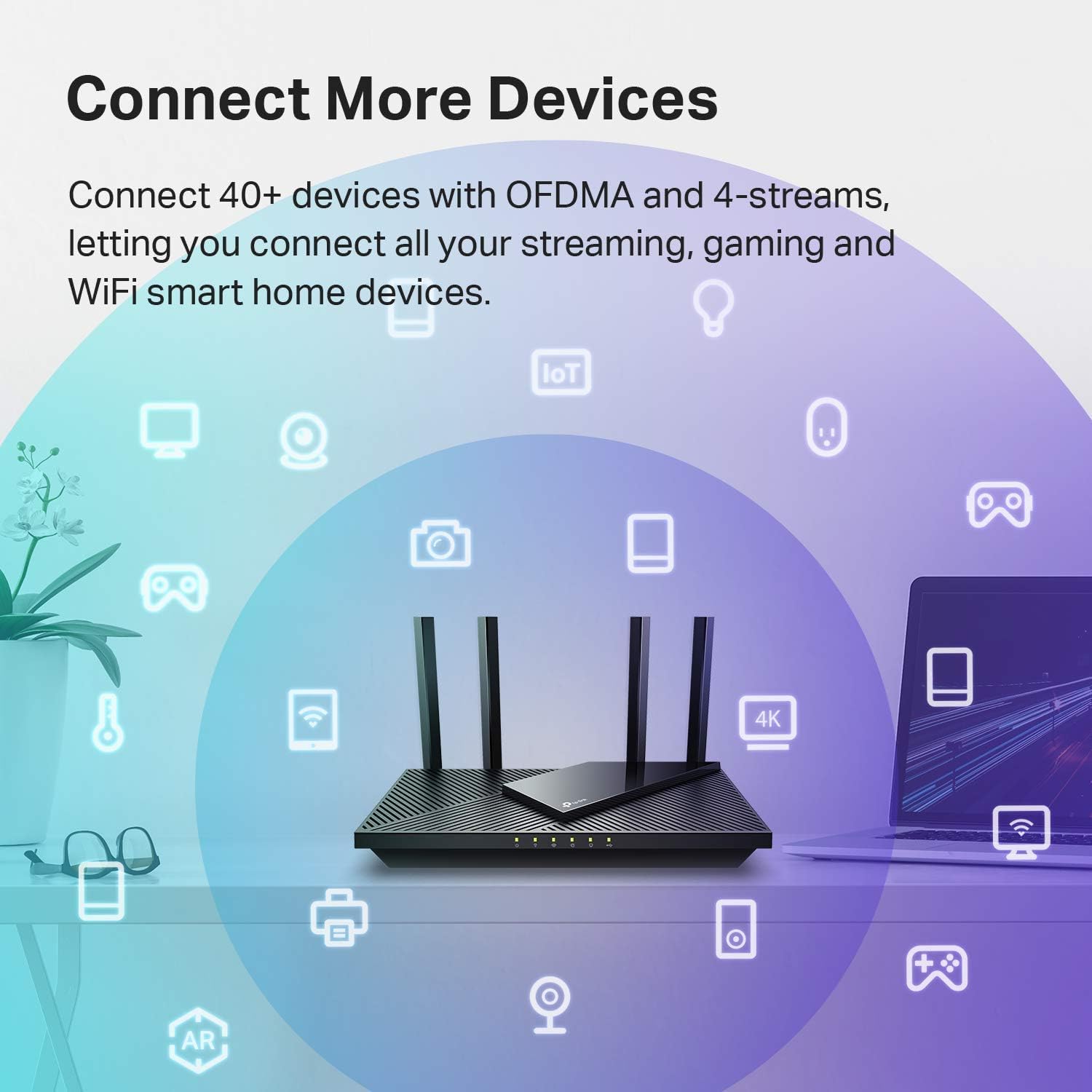 Tp-Link Ax1800 Wifi 6 Router V4 (Archer Ax21) - Dual Band Wireless Internet Router, Gigabit Router, Easy Mesh, Works With Alexa