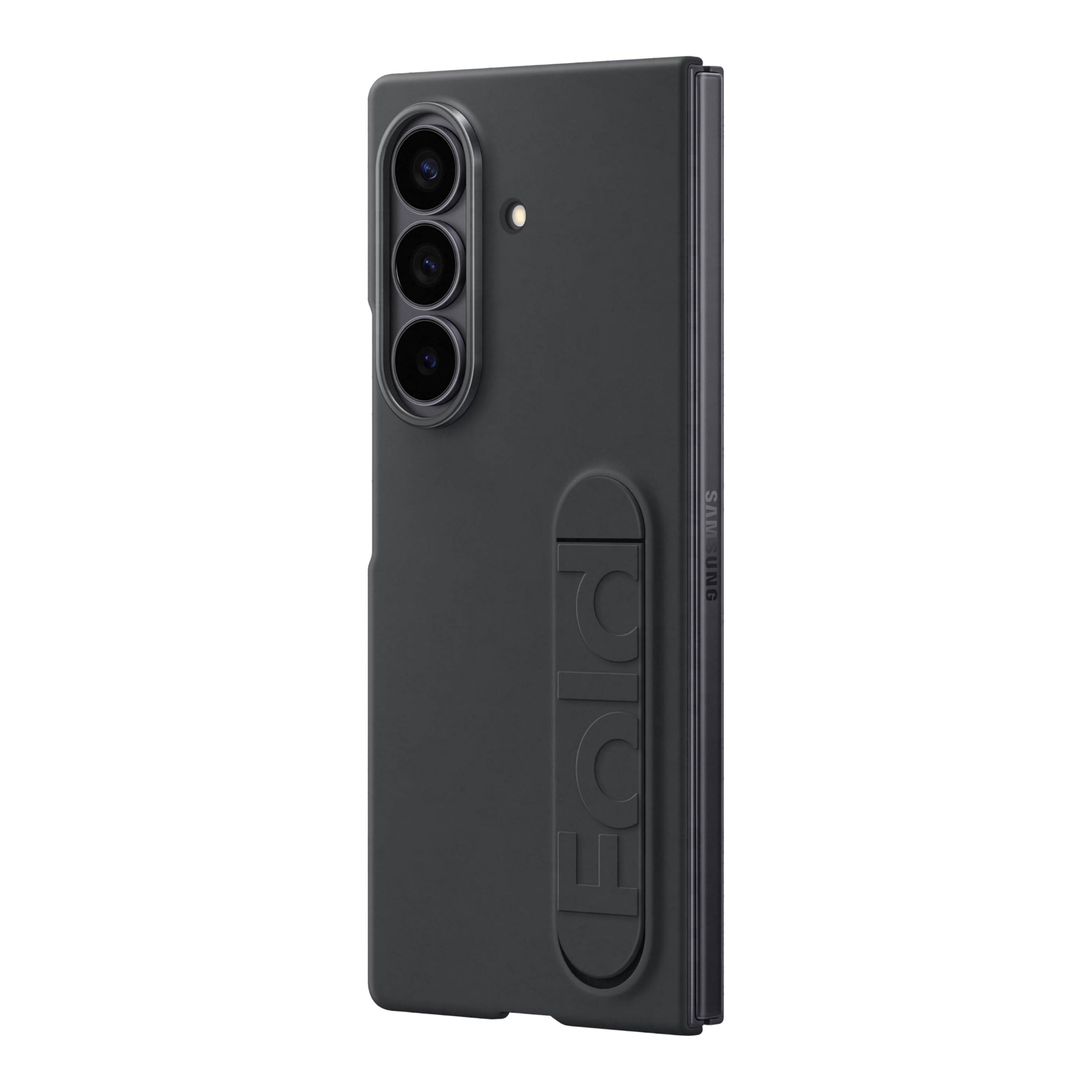 Samsung Galaxy Z Fold7 Silicone Phone Case, Protective Cover With Stand, Secure Grip, Soft, Comfortable Design, Us Version, Blac