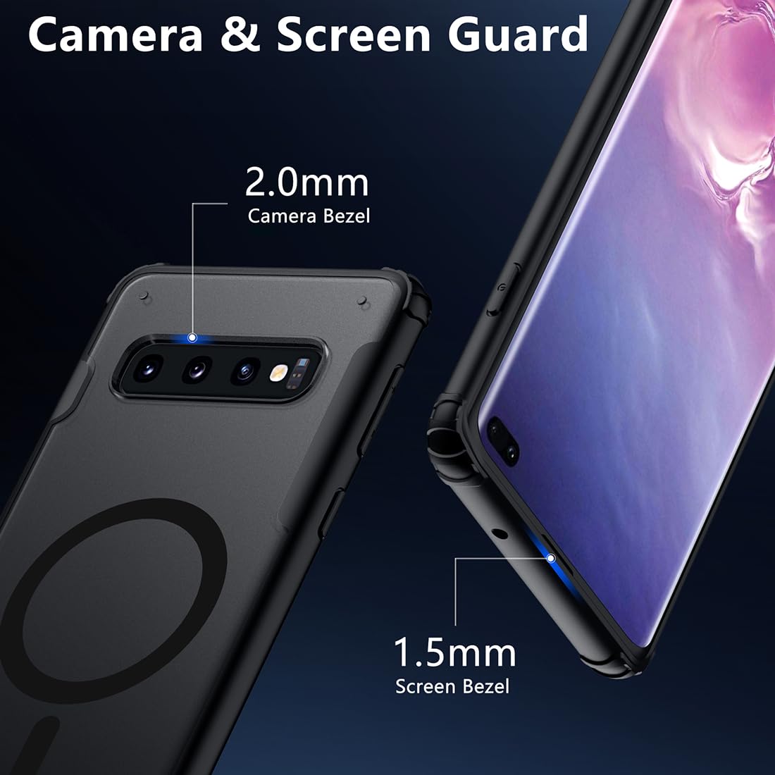 Tianniuke Magnetic Case For Samsung Galaxy S10, Translucent Matte Anti Fingerprint,Compatible With Magsafe,Slim Fit Shockproof P