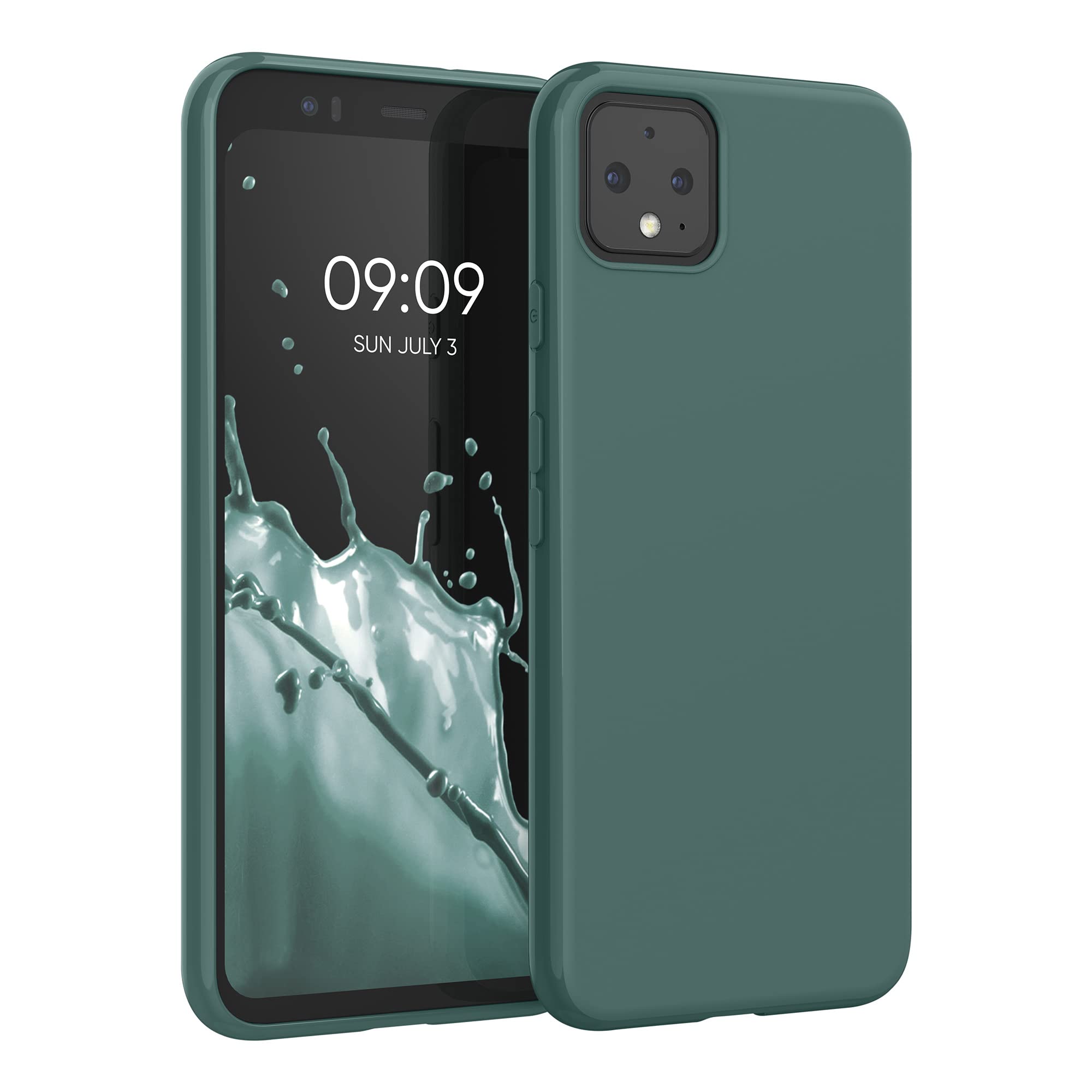 Kwmobile Case Compatible With Google Pixel 4 Case   Soft Slim Protective Tpu Silicone Cover   Forest Green