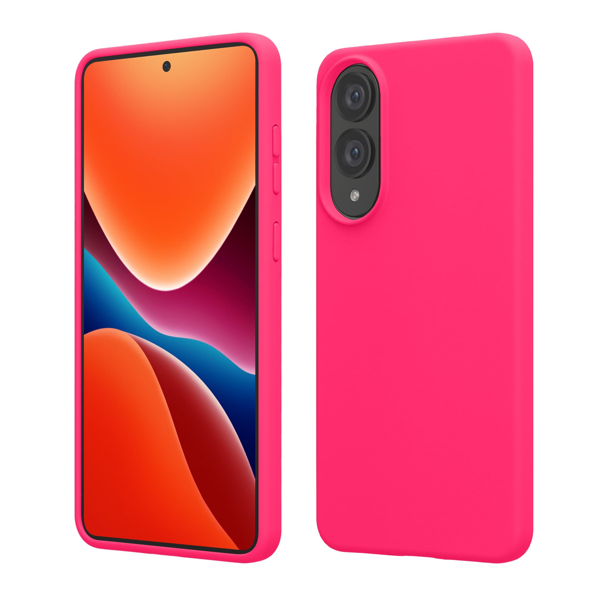 kwmobile Case Compatible with Samsung Galaxy S25 Edge Case - TPU Silicone Phone Cover with Soft Finish - Neon Pink