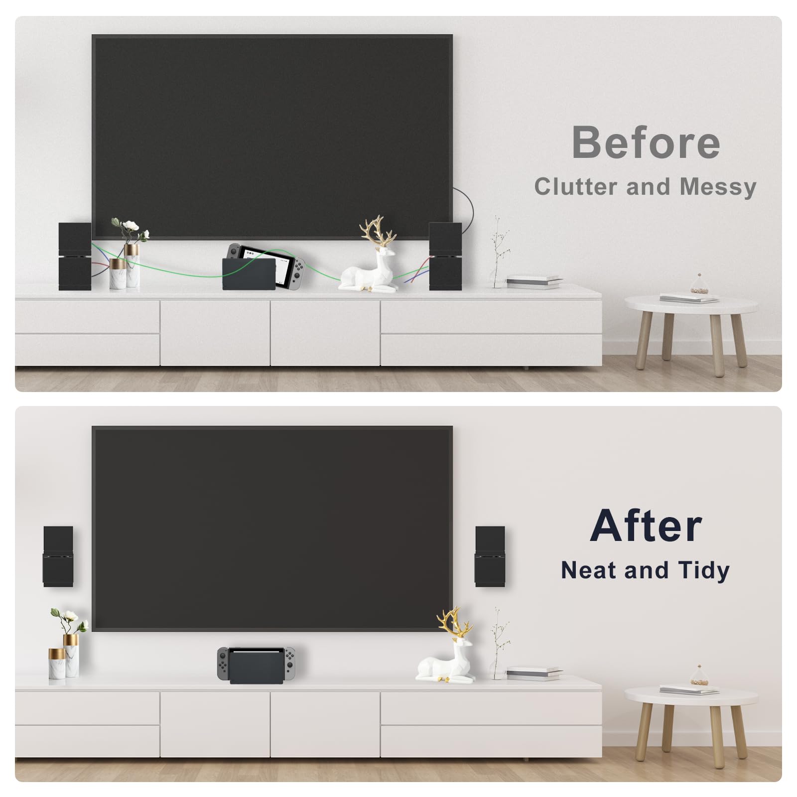 (2 Pack) Adjustable Speaker Wall Mount For Bose Cube Speaker, Ceiling & Wall Mount For Bose Ub 20, Ub 20 Series Ii, Wb 50 Ii, Li