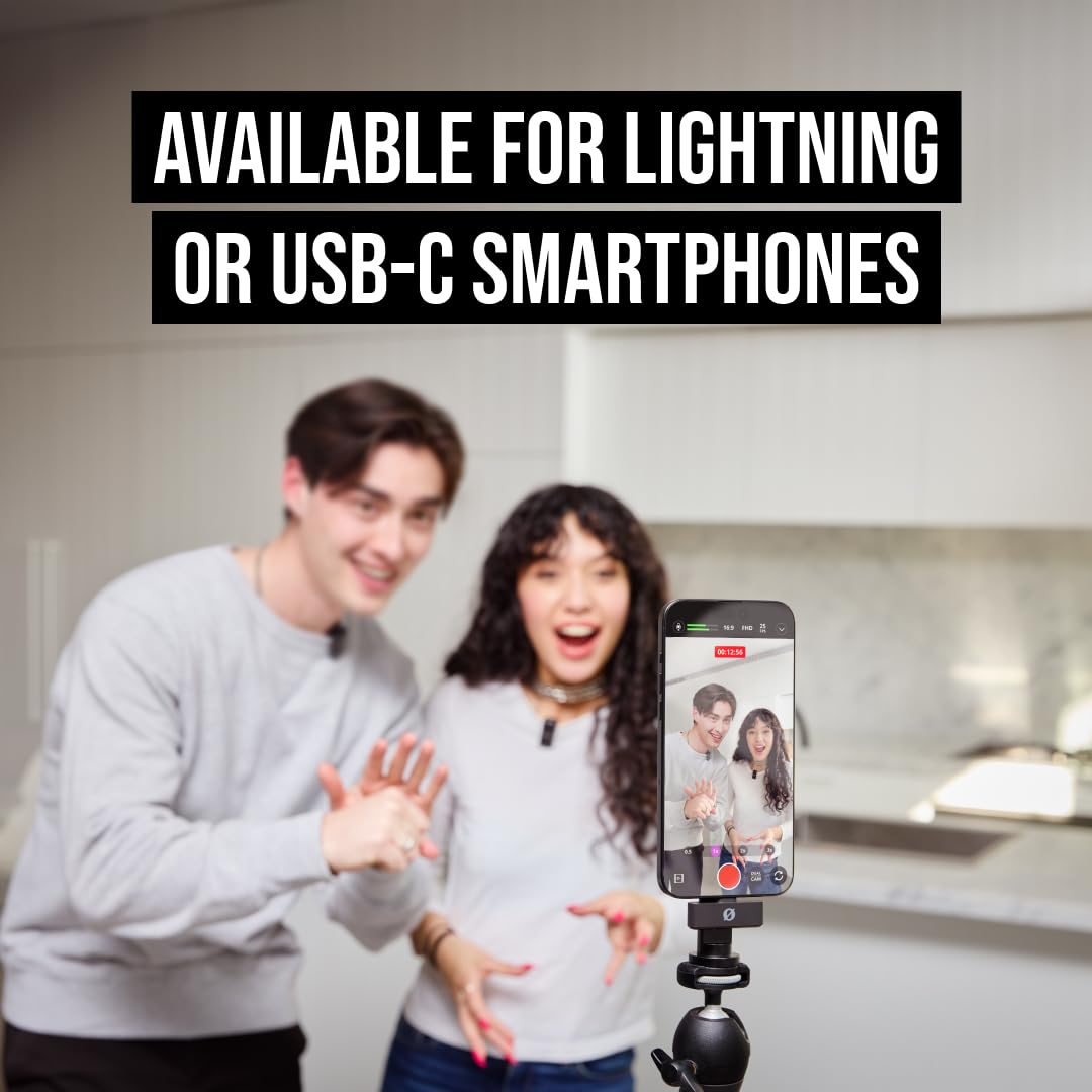 Rde Wireless Micro   Compact Wireless Microphone, Two Mics With Charge Case For Smartphone Content Creation   Usb C, Black