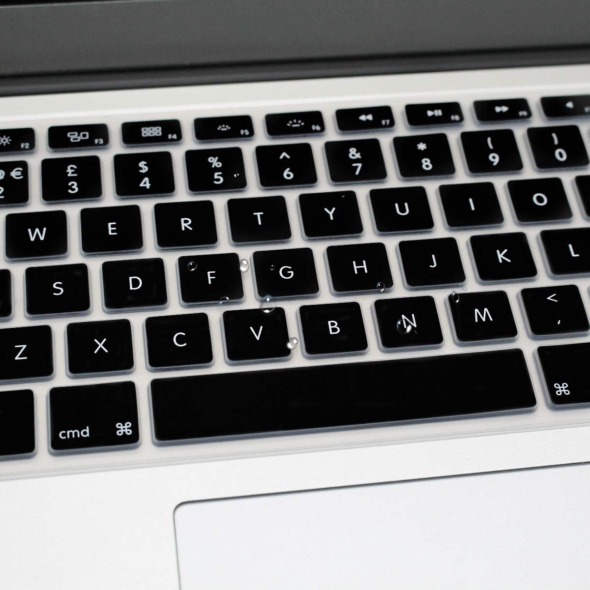 Hrh English Silicone Keyboard Cover Skin For Macbook Air 13,For Macbook Pro 13/15/17 (With Or W/Out Retina Display,2015 Or Older