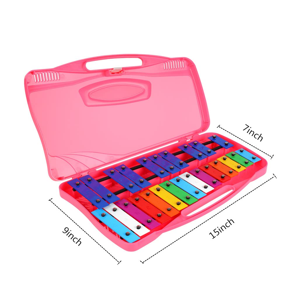 Tkocisa Xylophone 25 Notes Glockenspiel Xylophone, Professional Xylophone For Beginners Kids Music Teaching, Chromatic Glockensp