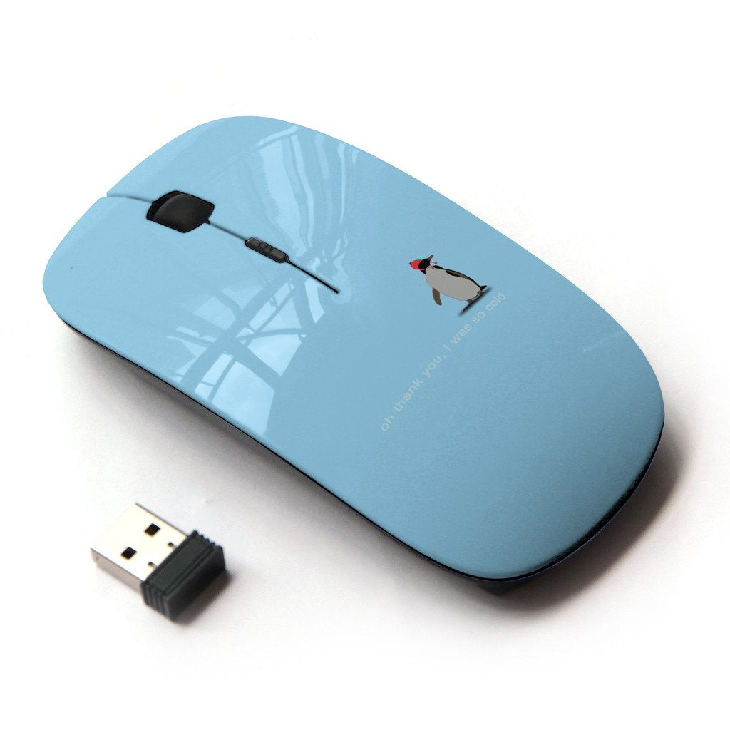 Koolmouse [ Optical 2.4G Wireless Mouse [ Cute Penguin   Thank You ]