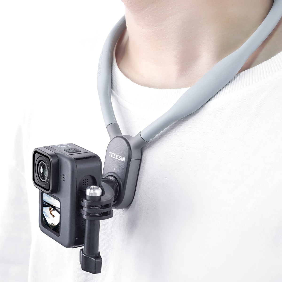 Telesin Long Magnetic Neck Mount Necklace Holder Lanyard Strap, Chest Head Backpack View Support For Gopro Max Hero 13 12 11 10 9 8 7 Insta360 X3 Go3 Ace Pro Dji Action 4 Osmo Action 3 Accessories
