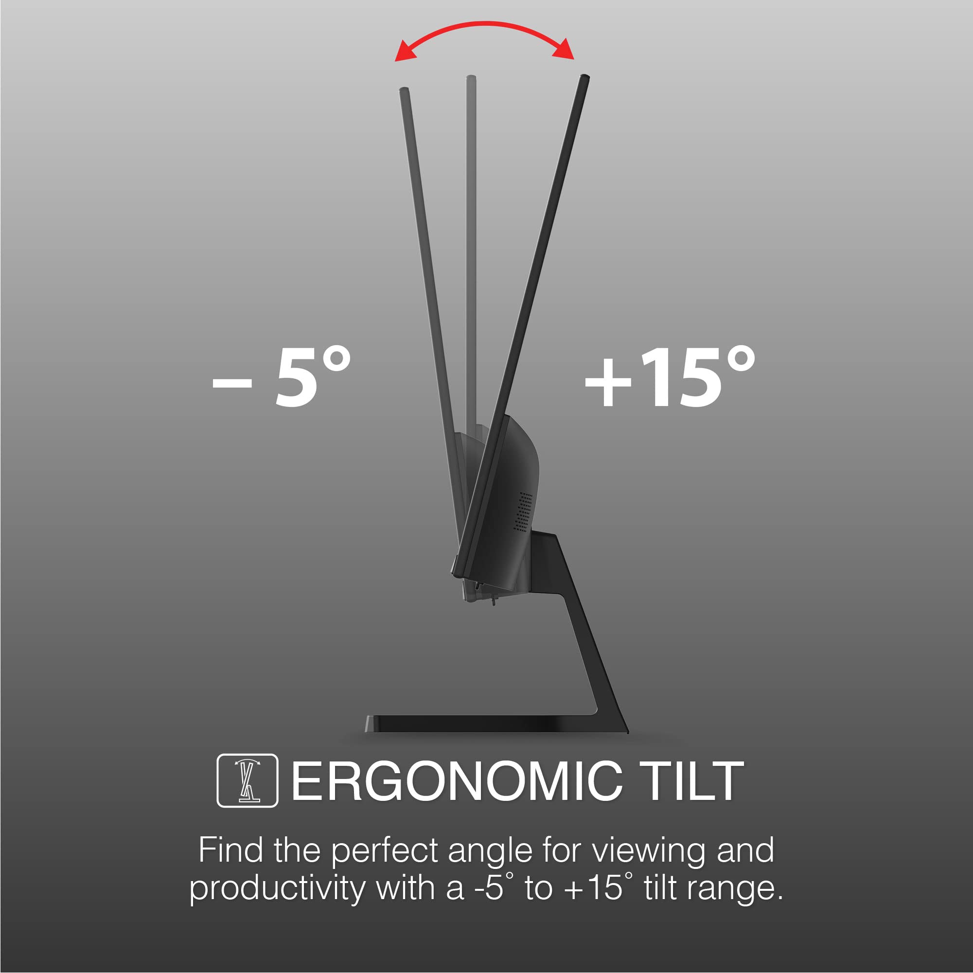 Packard Bell 24 Inch Monitor Fhd 1920 X 1080 Computer Monitor, 75 Hertz, 5 Milliseconds, Ultrawide Monitor, Vesa Mount, Tilt Adj