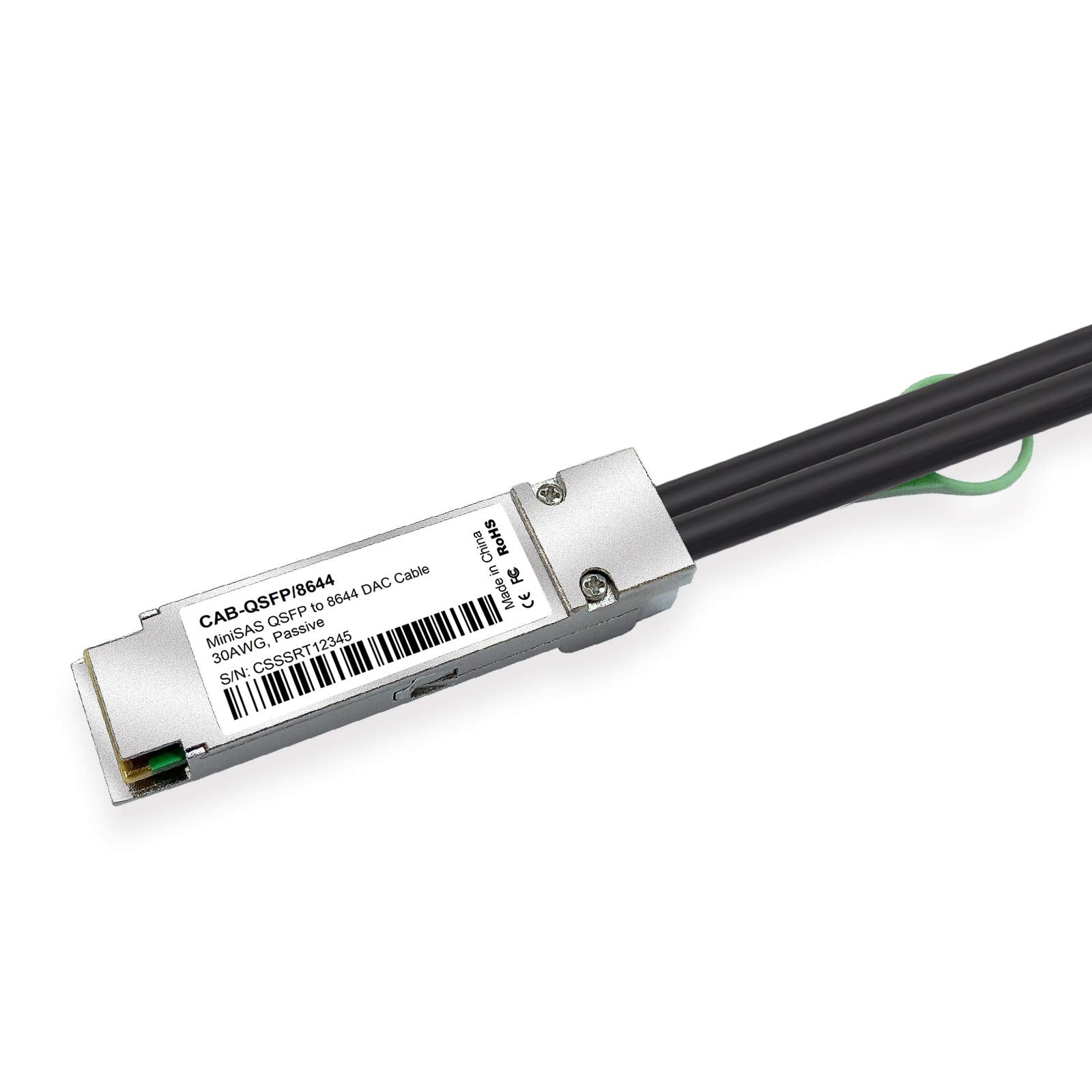 Sff 8644 To Qsfp (Sff 8436) Ddr Hybrid Min Sas Cable, External Copper Sas Cable For Netapp Ds4243 Ds4246 Ds2246, 100 Ohm, 2 Mete