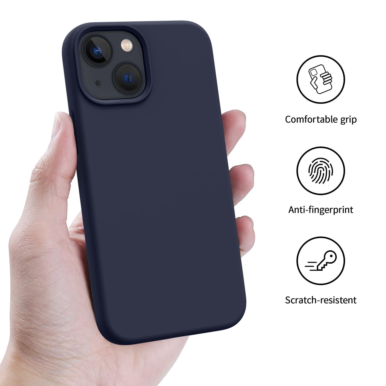 Aotesier Shockproof Designed For Iphone 13 Mini Case, Food Grade Silicone Phone Case With [Soft Anti Scratch Protective Lining]