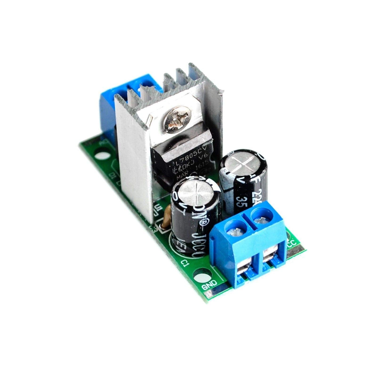 Devmo 2Pcs 6 15V Ac Or Dc To 5V Dc L7805 Lm7805 Voltage Rectifier Regulator Power Supply Module