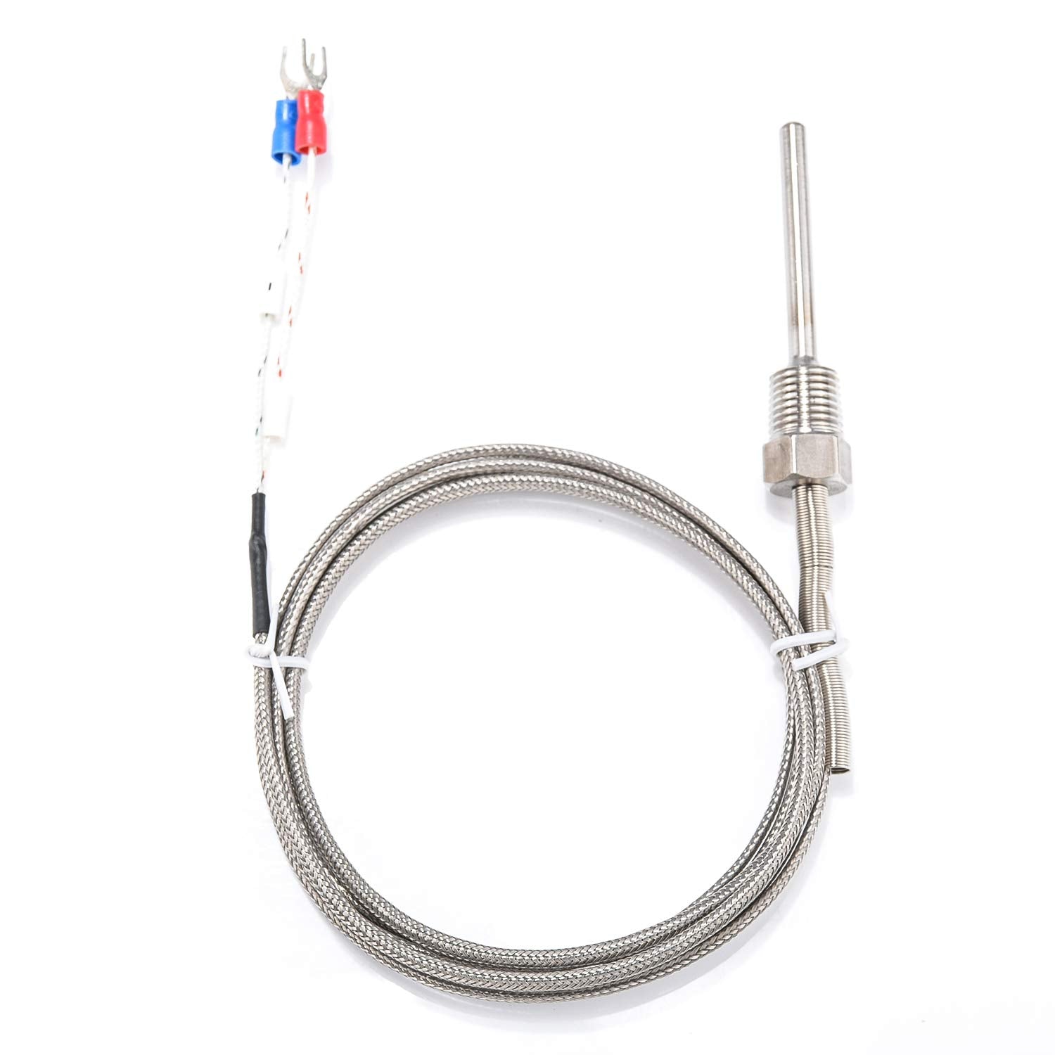 Waterproof K Type Grounded Thermocouple   Jaybva Temperature Sensor Probe For Pid Temperature Controller Two Wire Stainless Stee